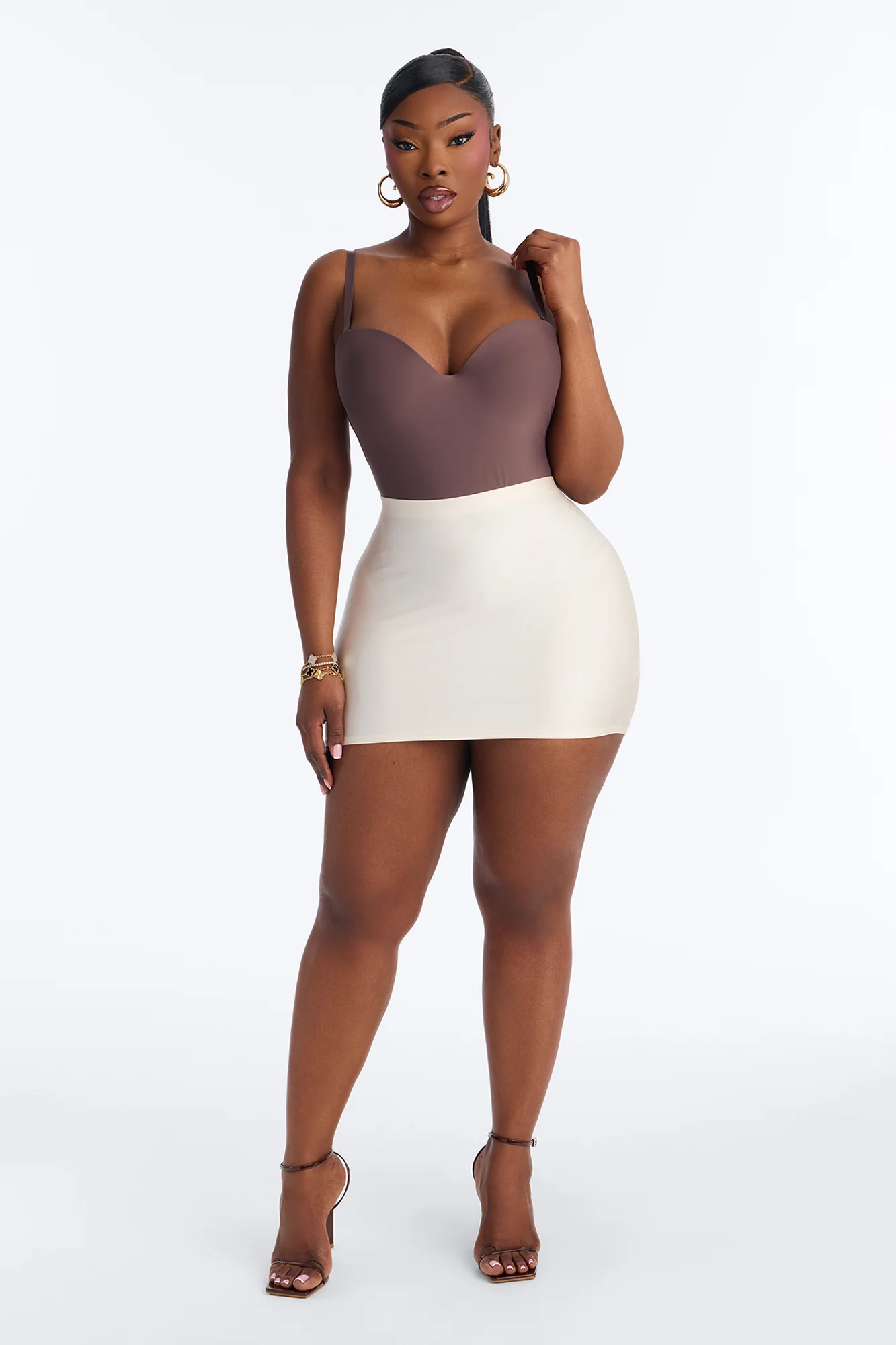 Classic Look Bodysuit - Brown - Image 2