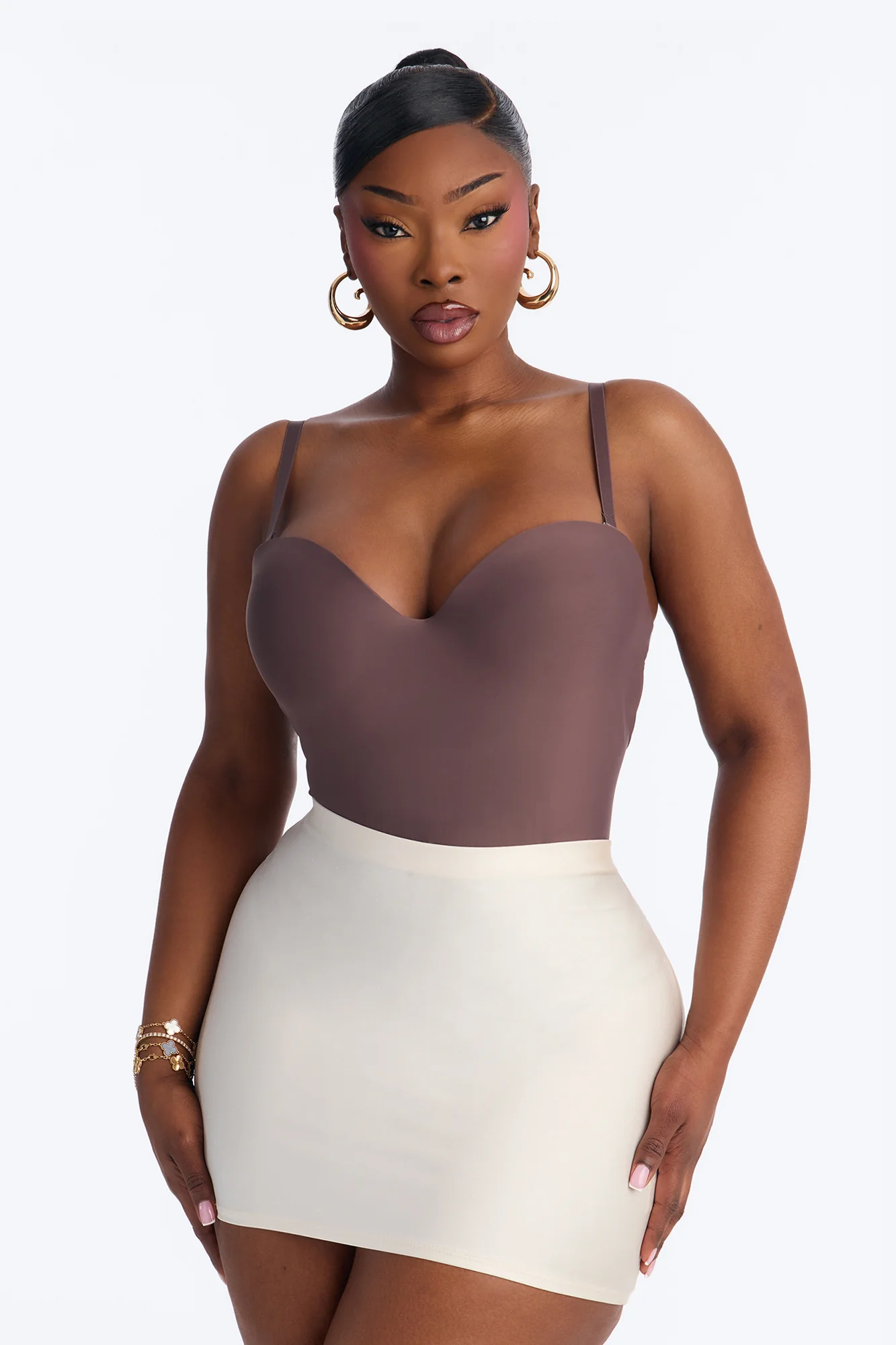 Classic Look Bodysuit - Brown - Image 3