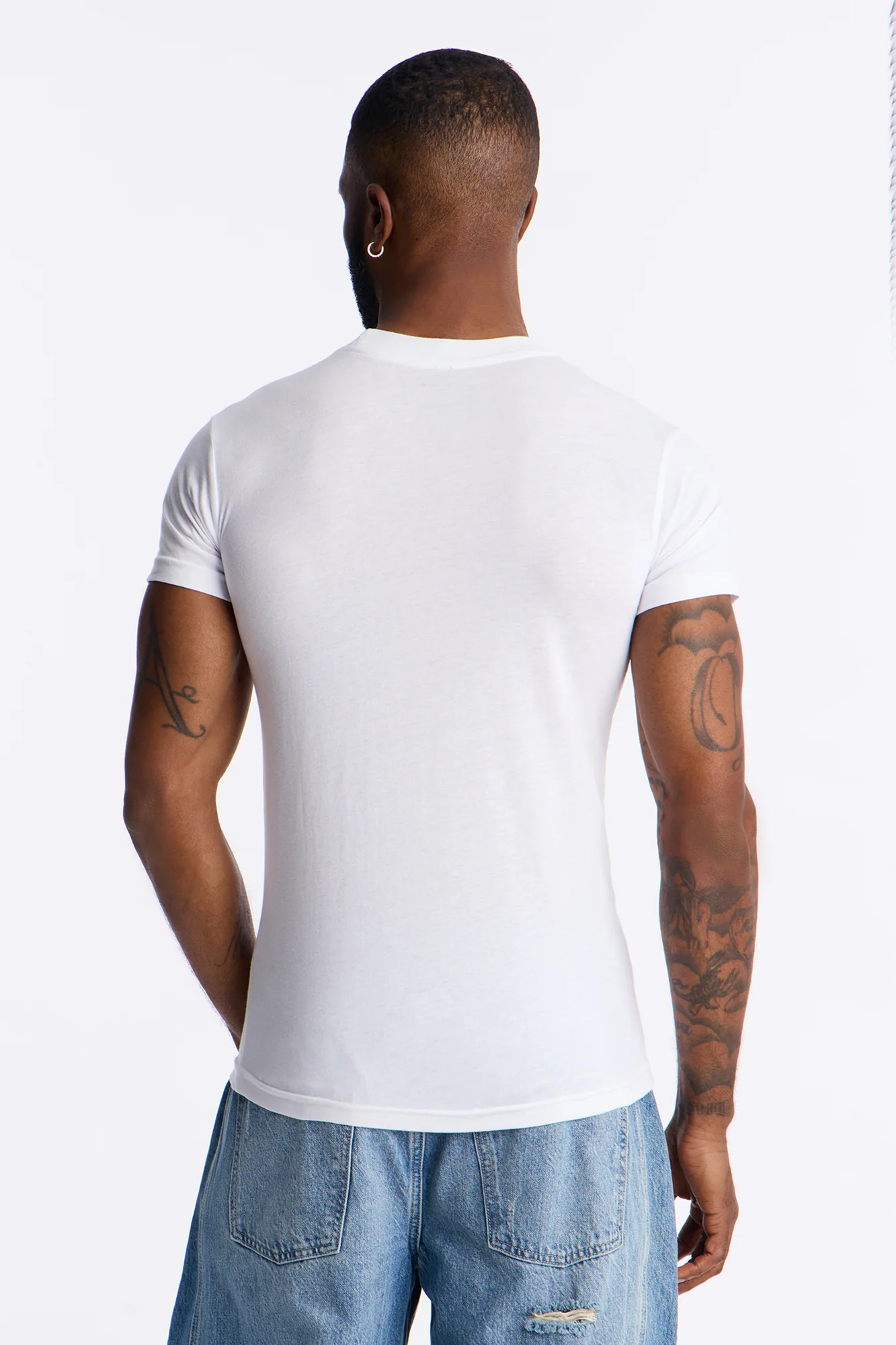 Classic Muscle Fit Tee - White - Image 4
