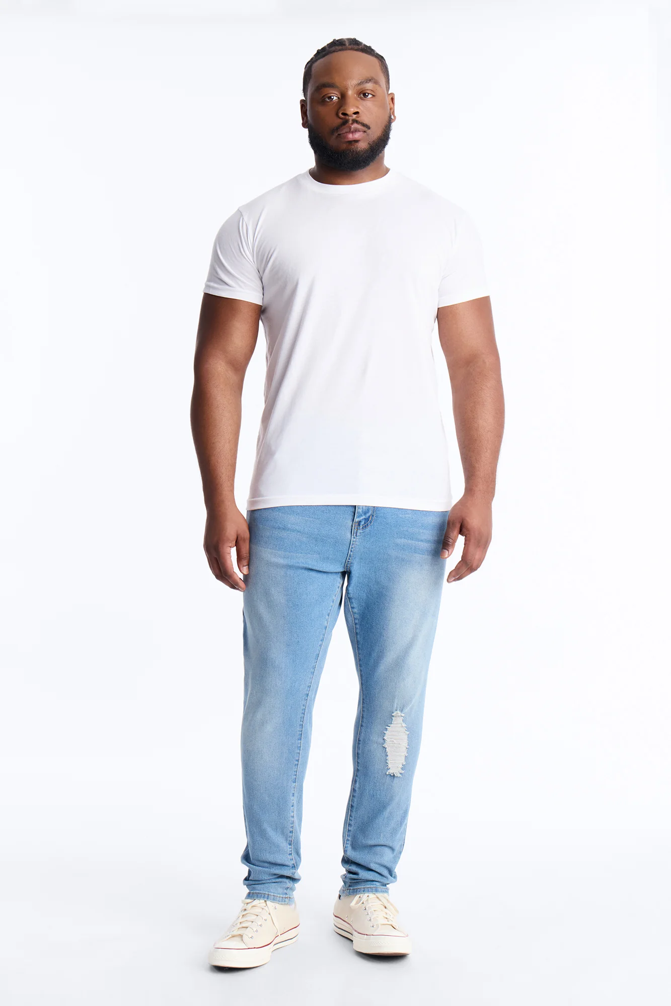 Classic Muscle Fit Tee - White - Image 5