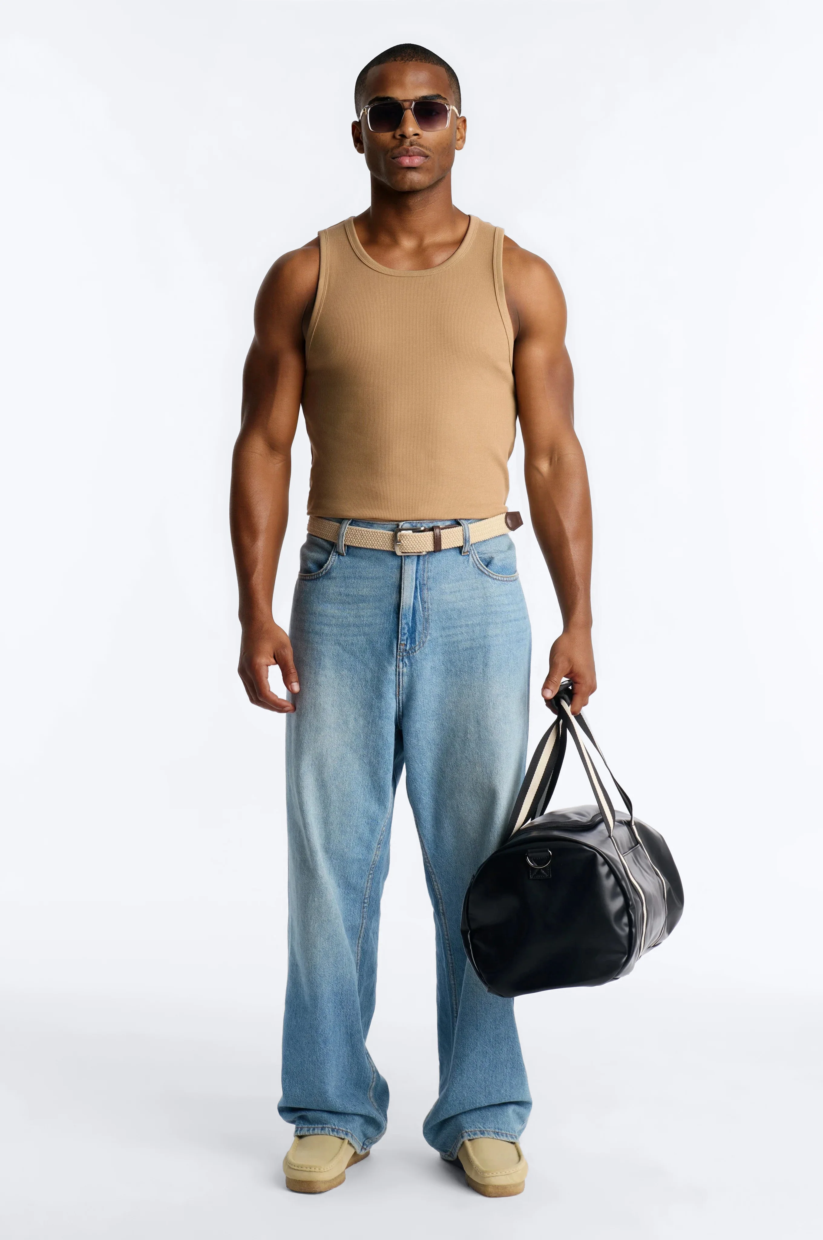 Classic Ribbed Tank Top - Chocolate - Image 2