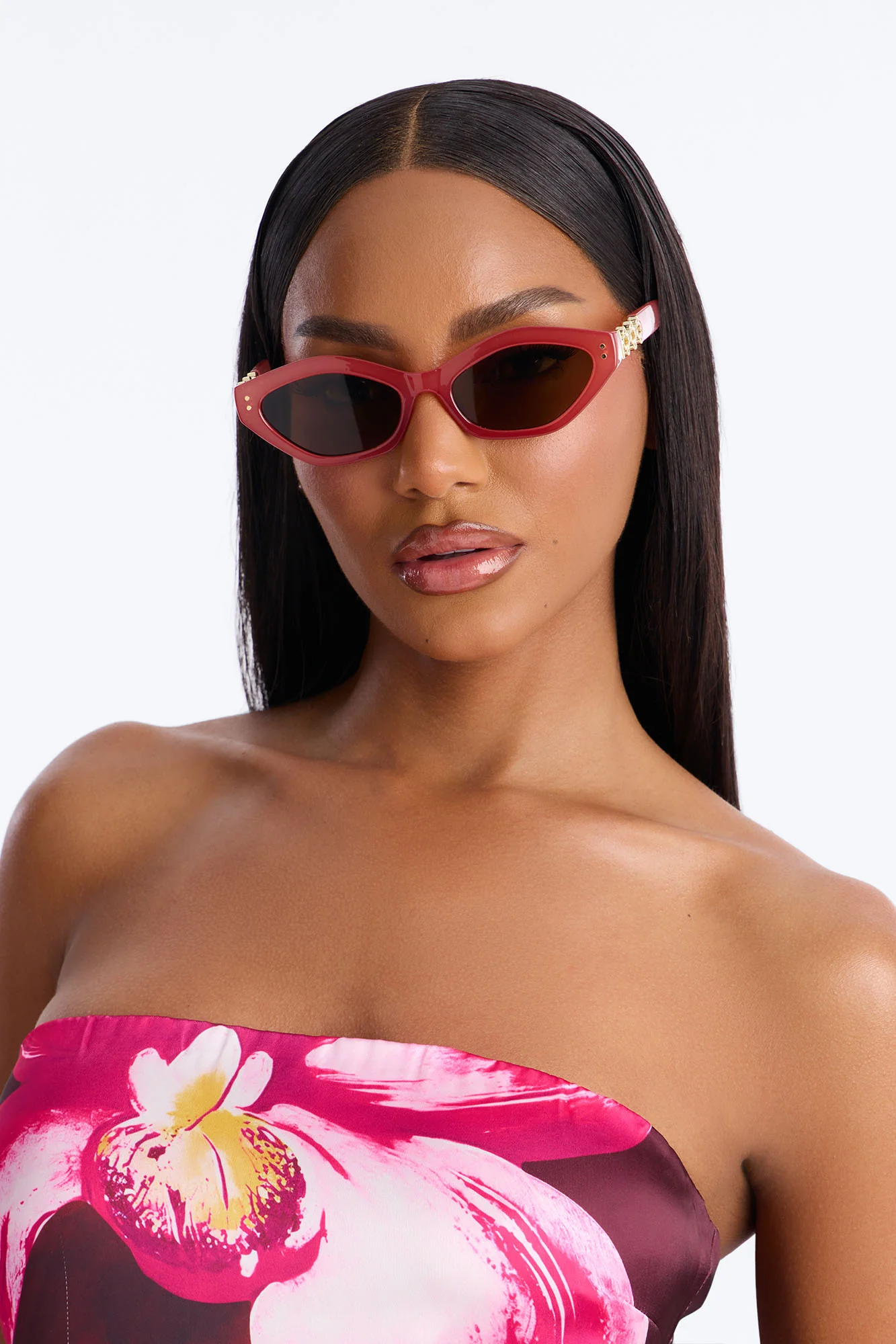 Classy Act Cat Eye Sunglasses - Mauve - Image 2