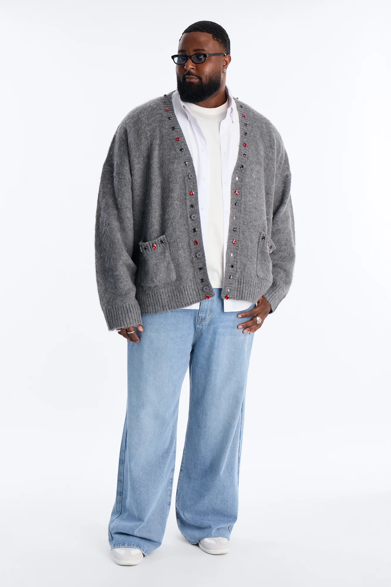 Clean Baggy 5 Pocket Jean - Light Blue Wash - Image 6
