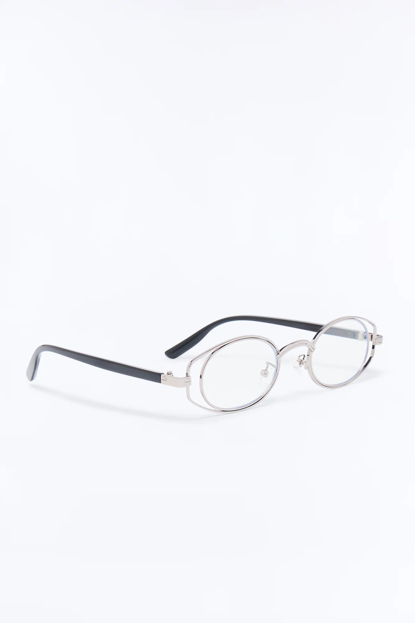 Clear As Can Be Glasses - Silver - Image 4