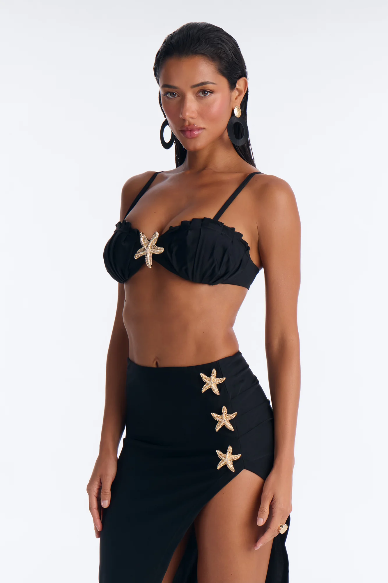 Cleo Seaside Maxi Skirt Set - Black - Image 2