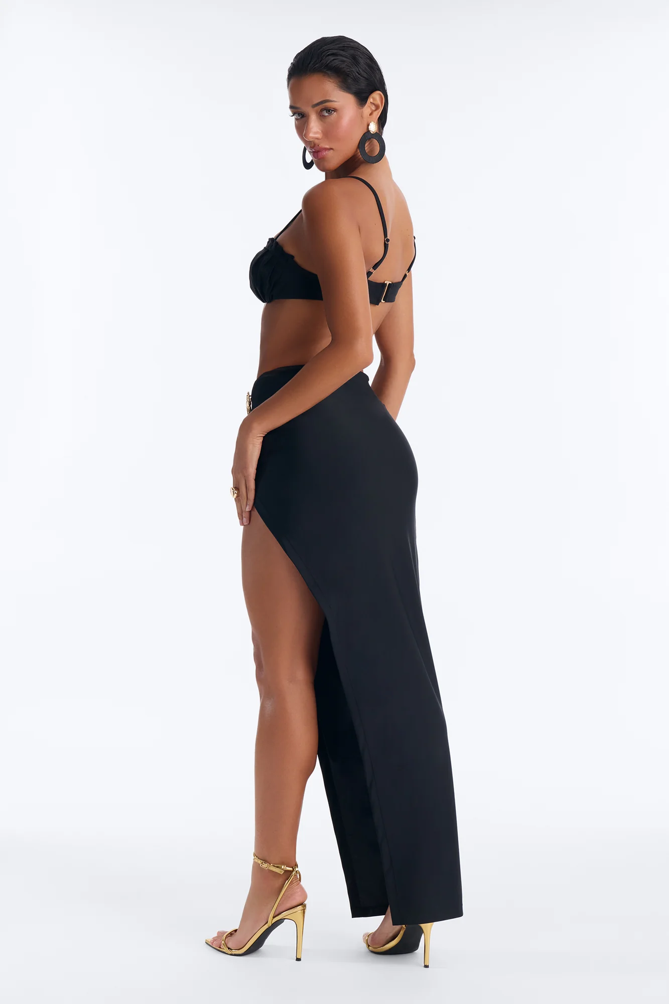 Cleo Seaside Maxi Skirt Set - Black - Image 4