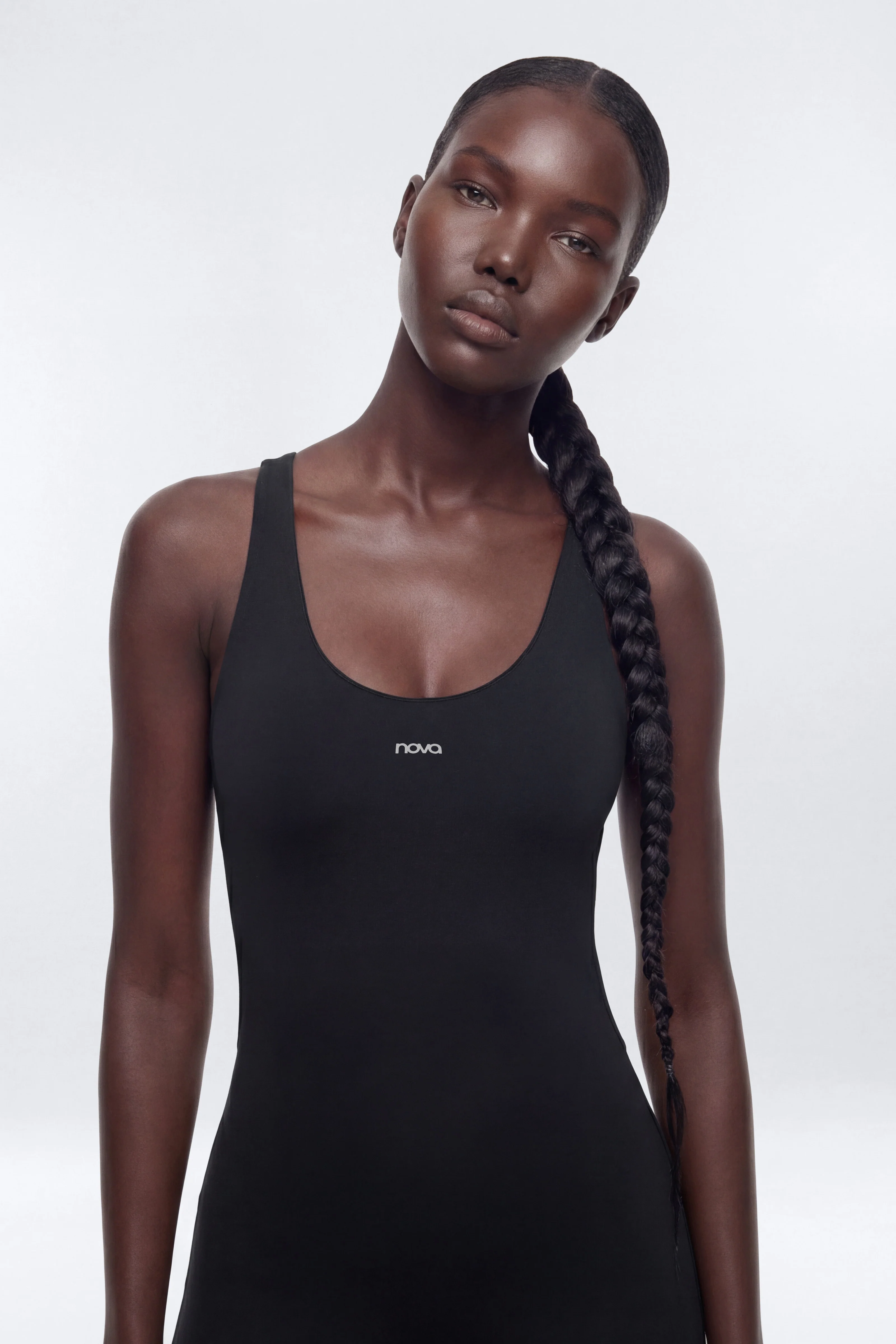 CloudForm™ 32″ Inseam Backless Sports Jumpsuit - Black - Image 2