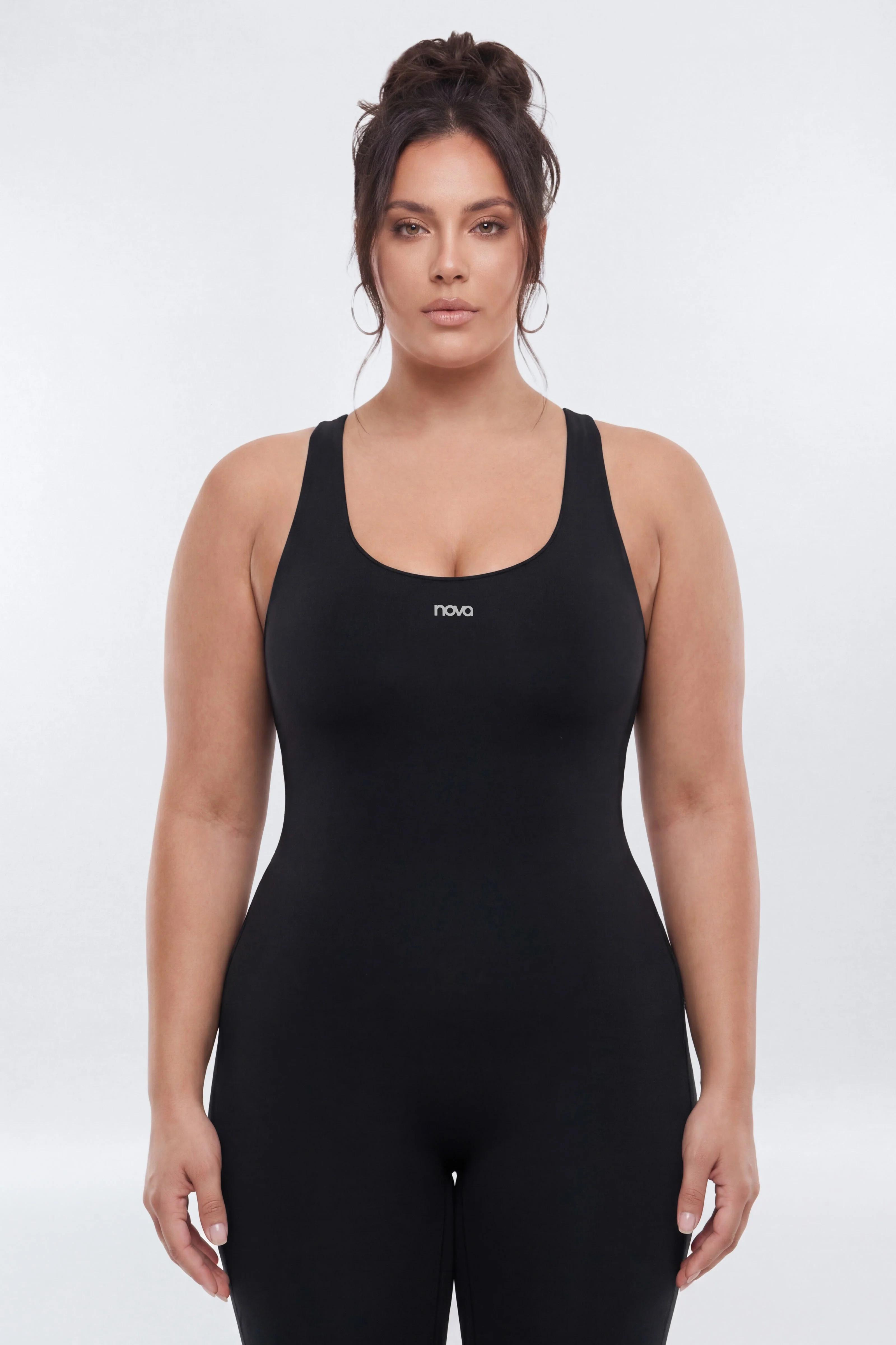 CloudForm™ 32″ Inseam Backless Sports Jumpsuit - Black - Image 7