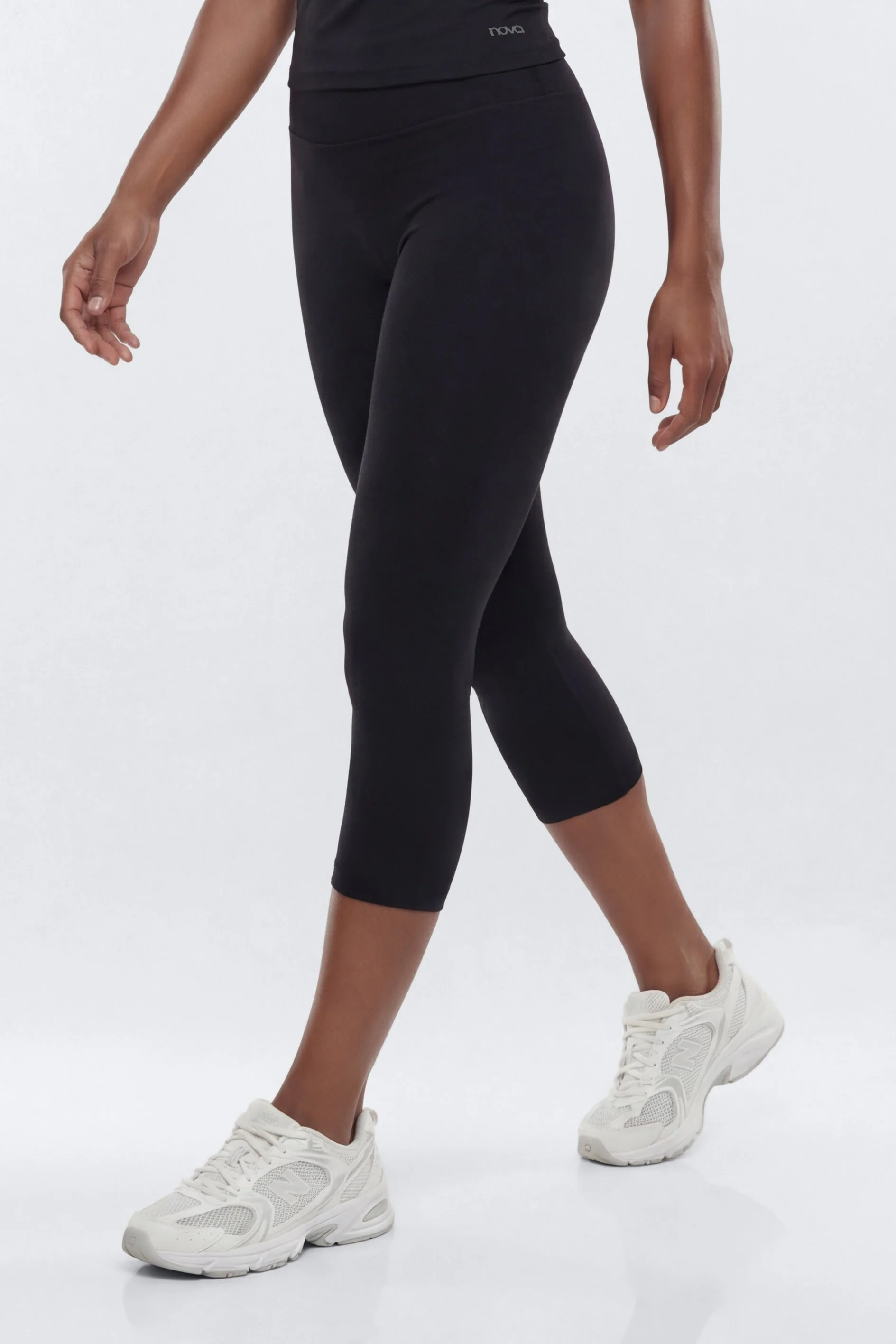 CloudForm™ 18″ Midrise Capri Legging - Black - Image 2