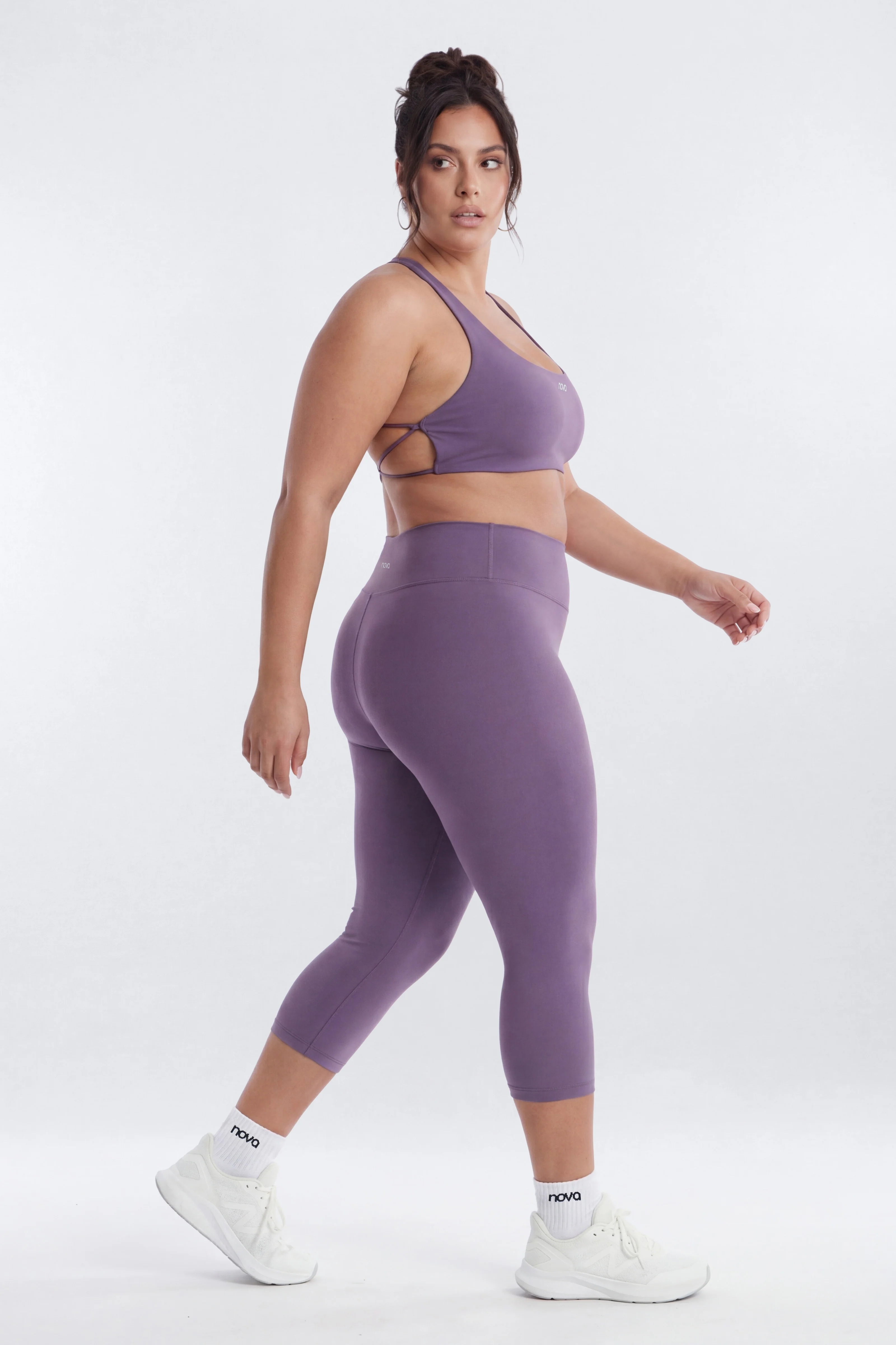 CloudForm™ 18″ Midrise Capri Legging - Iris - Image 6