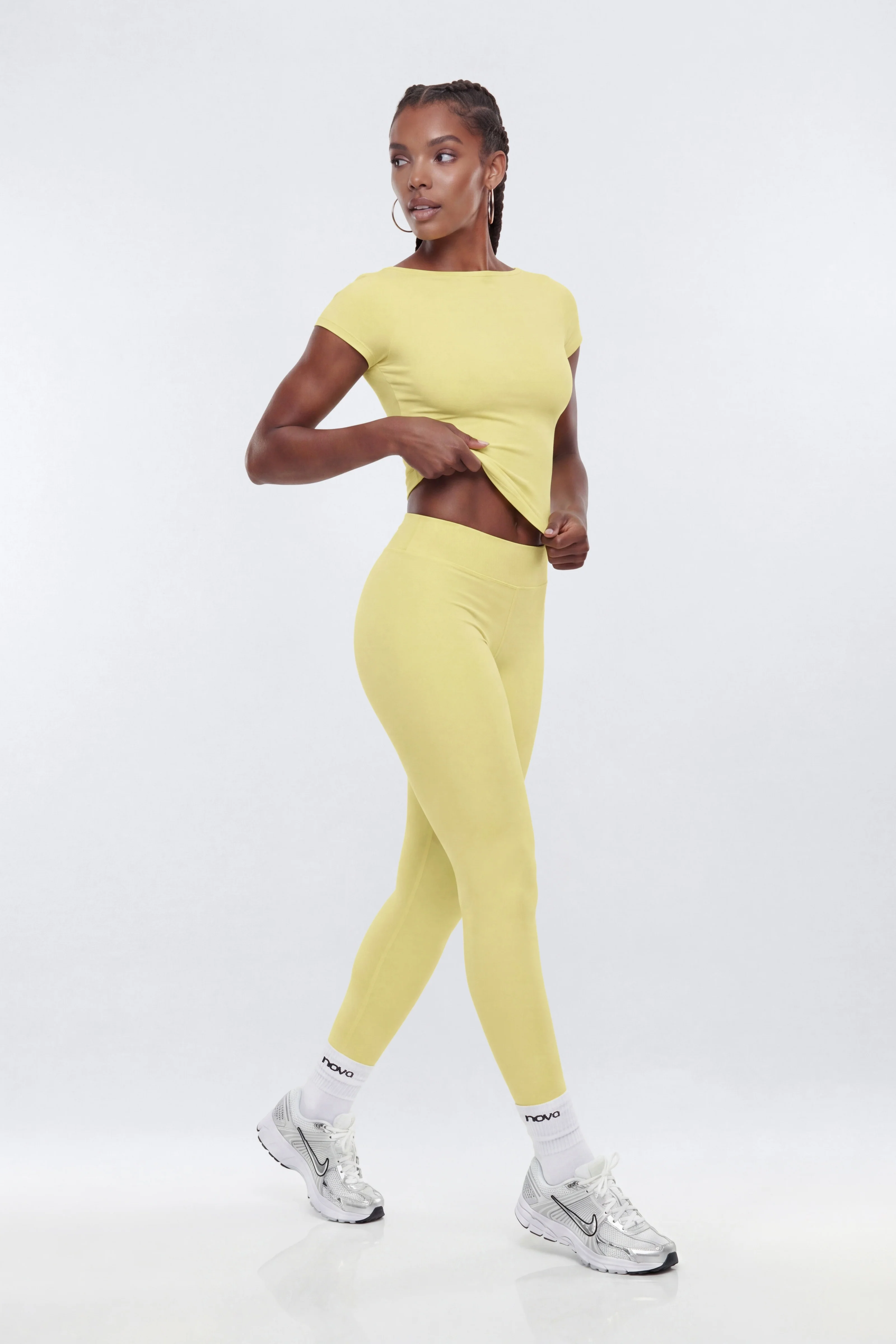 CloudForm™ 25″ Low Rise Legging - Yellow - Image 3