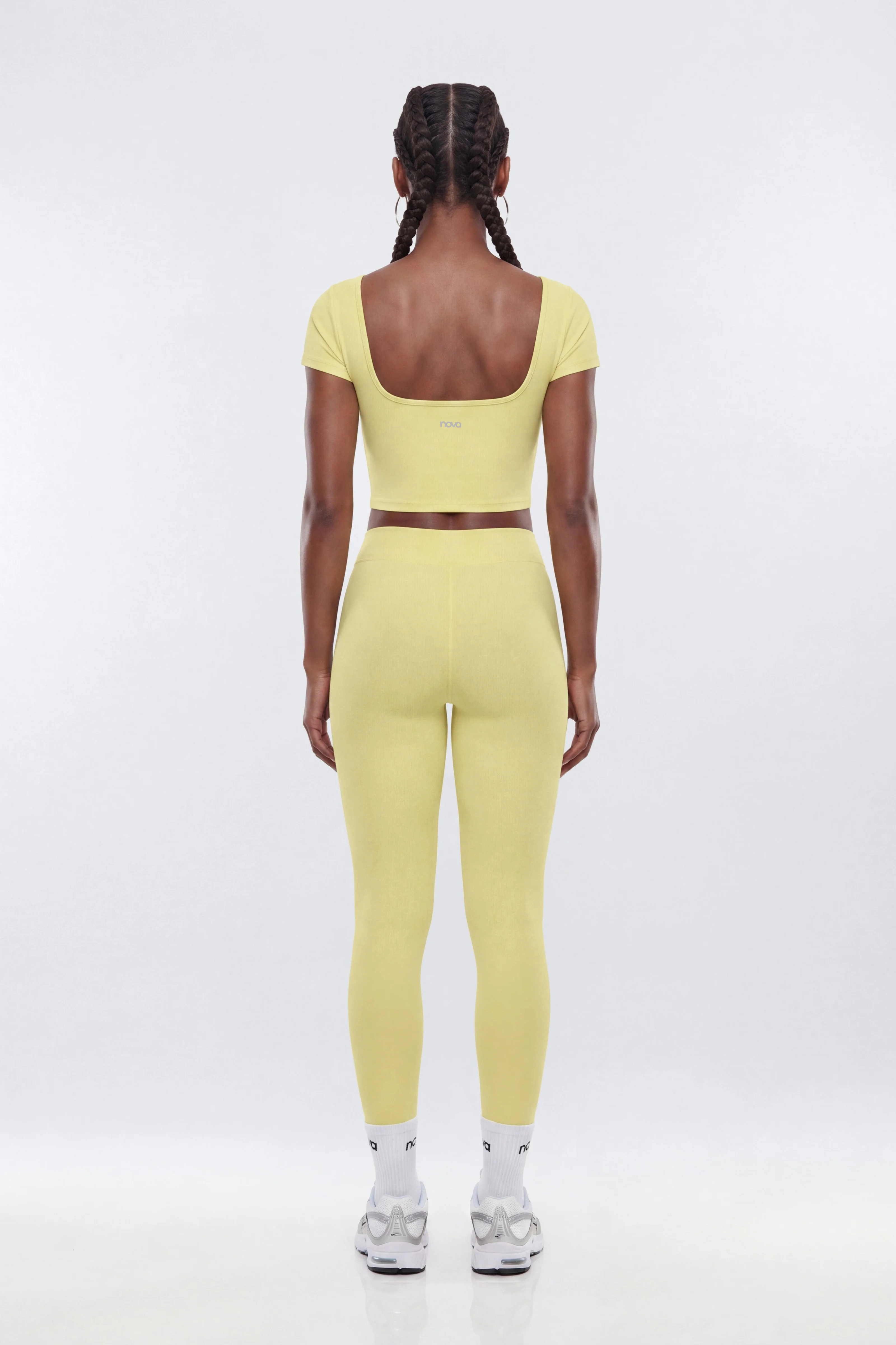 CloudForm™ 25″ Low Rise Legging - Yellow - Image 4