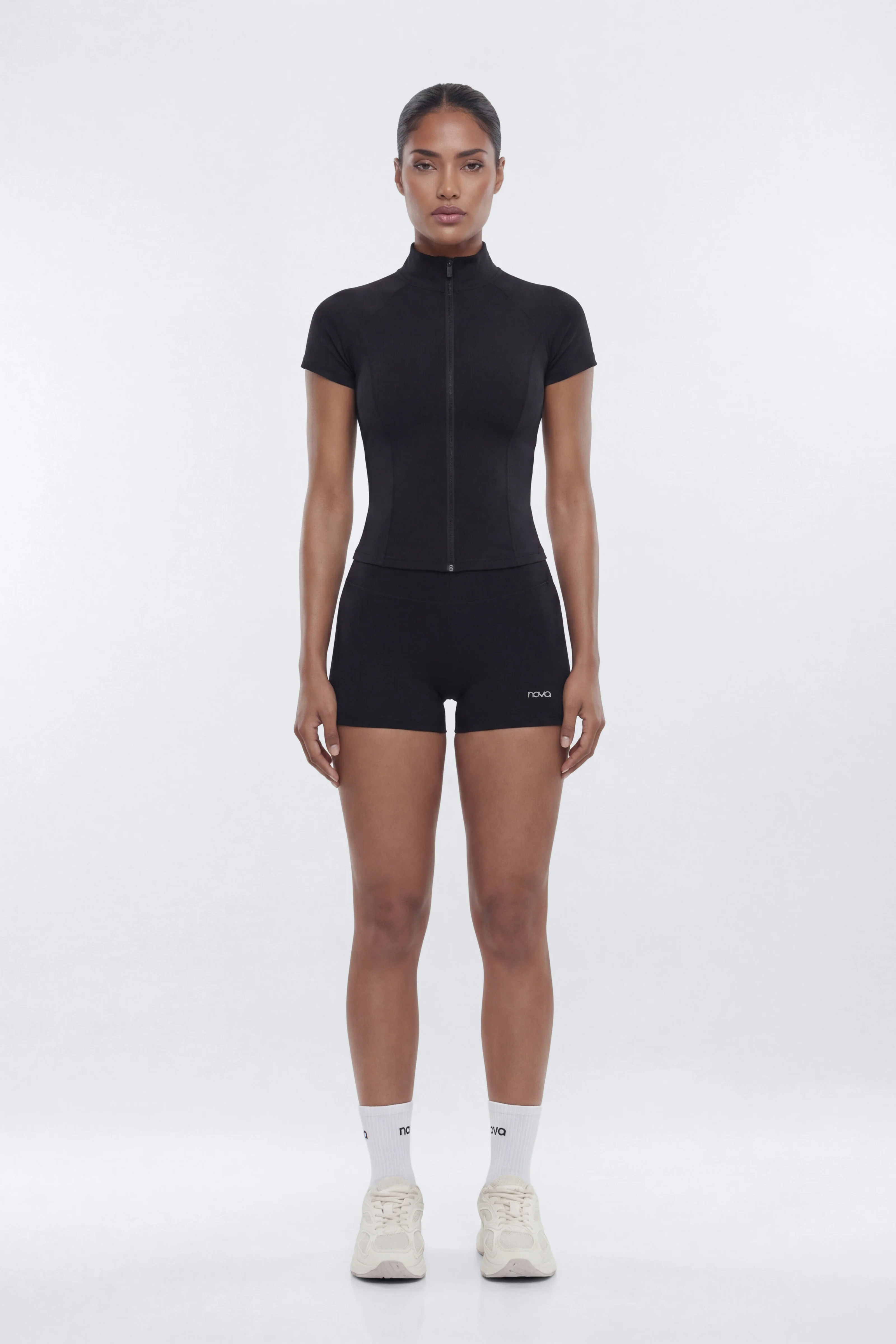 CloudForm™ 3″ Invisible Scrunch Biker Short - Black - Image 2