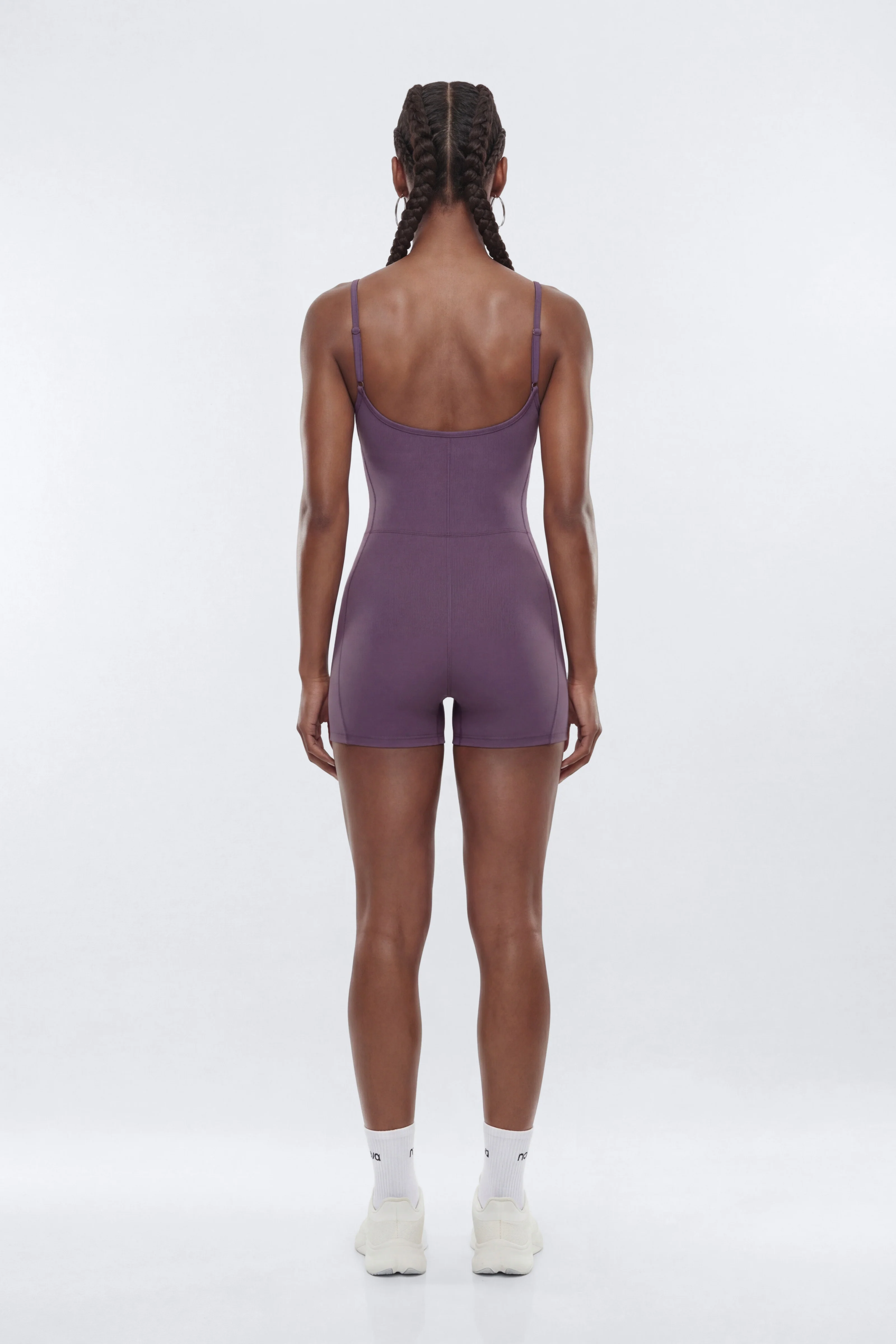 CloudForm™ 3″ Spaghetti Strap Romper - Iris - Image 4