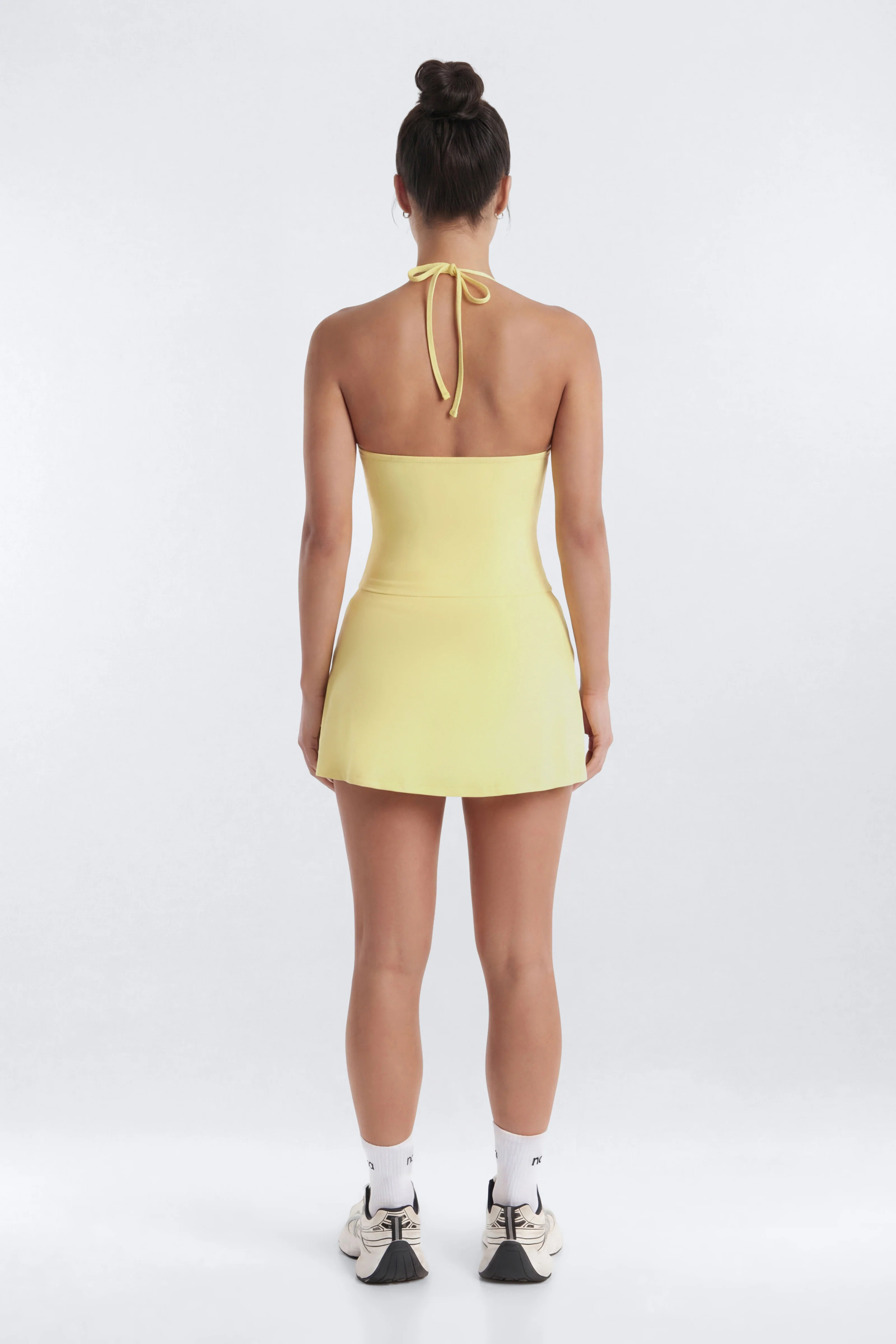 CloudForm™ Front Wrap Sports Mini Skort - Yellow - Image 5