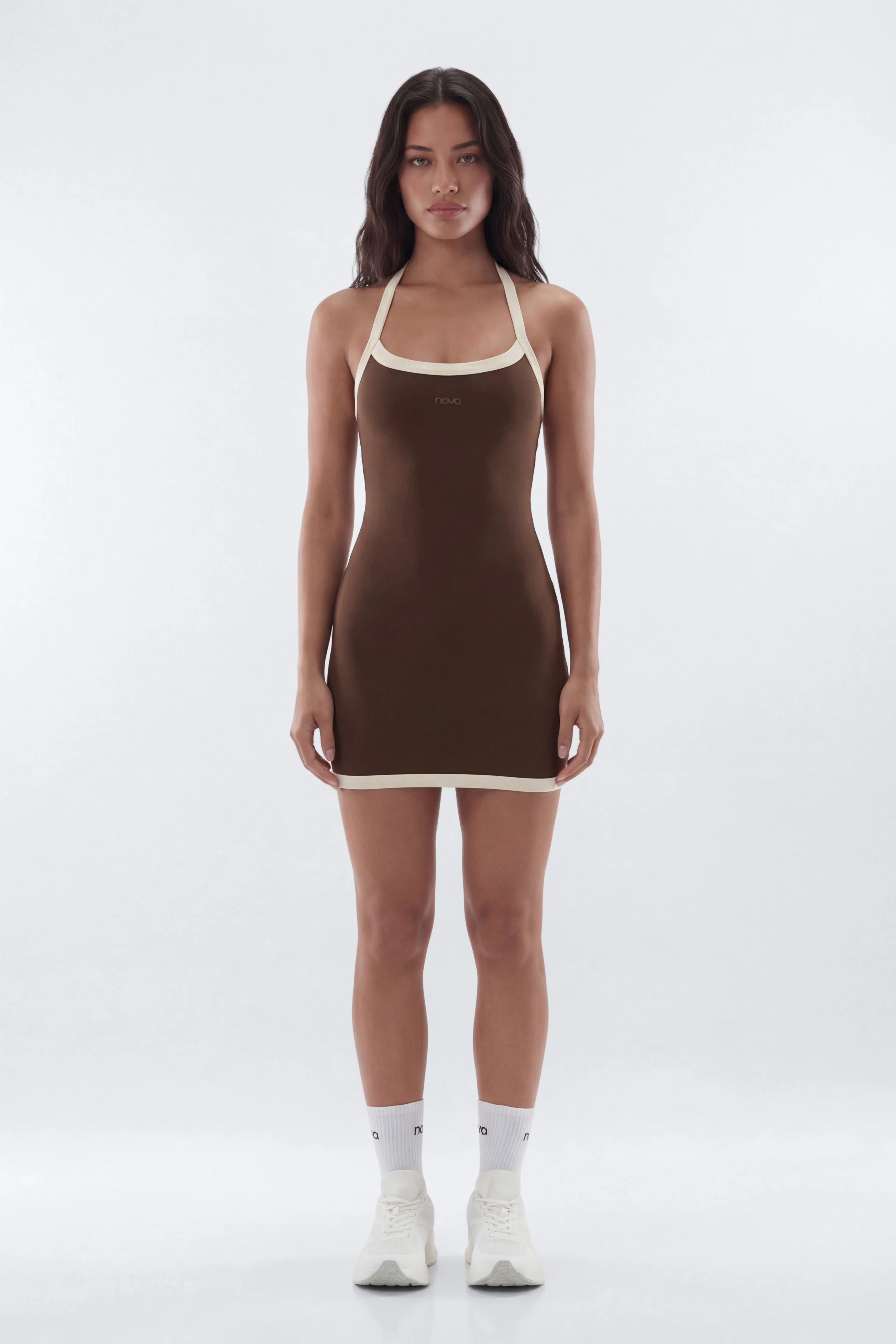 CloudForm™ Halter 2-in-1 Sports Dress - Brown - Image 2