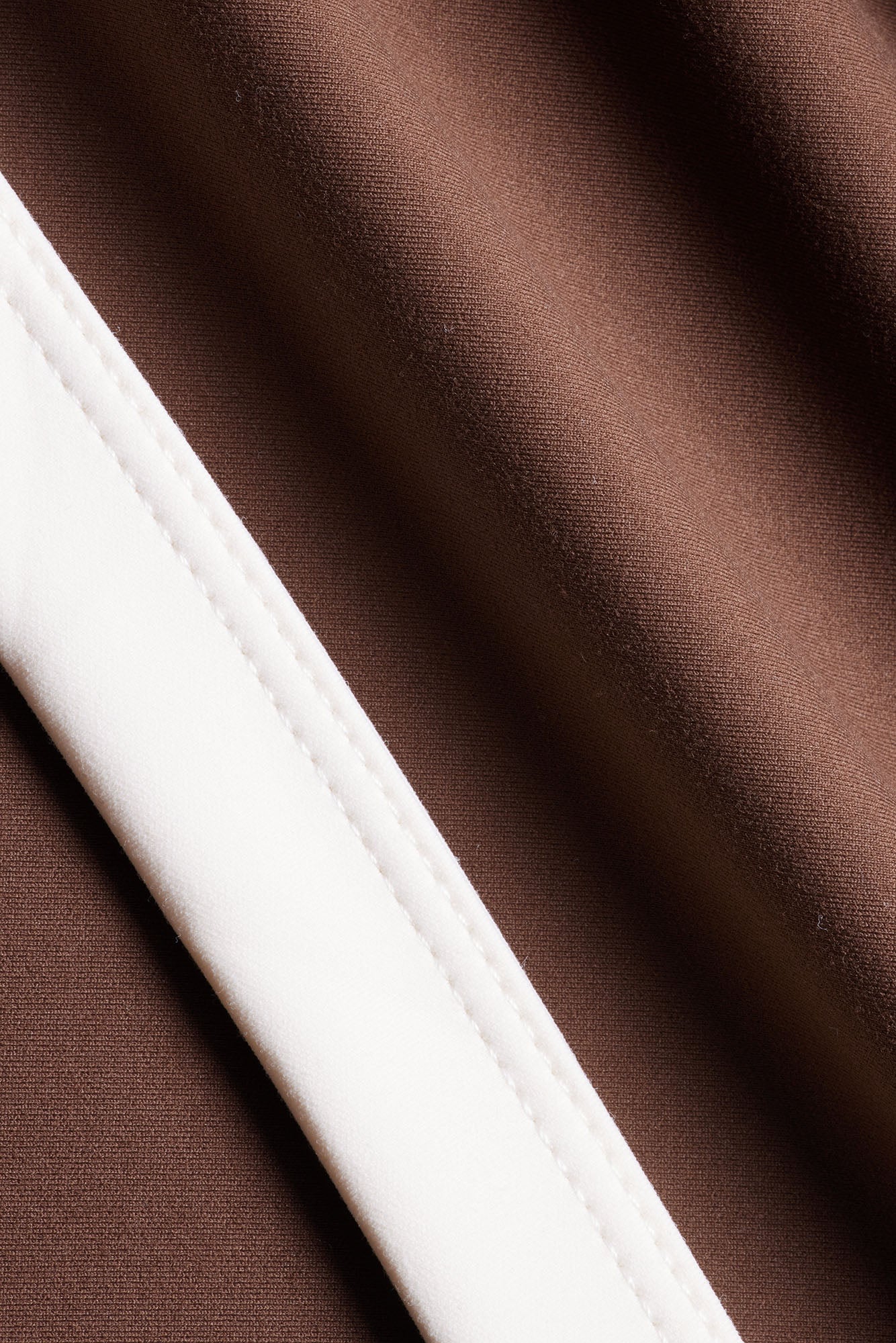 CloudForm™ High Neck Contrast Sports Top - Brown Combo - Image 4