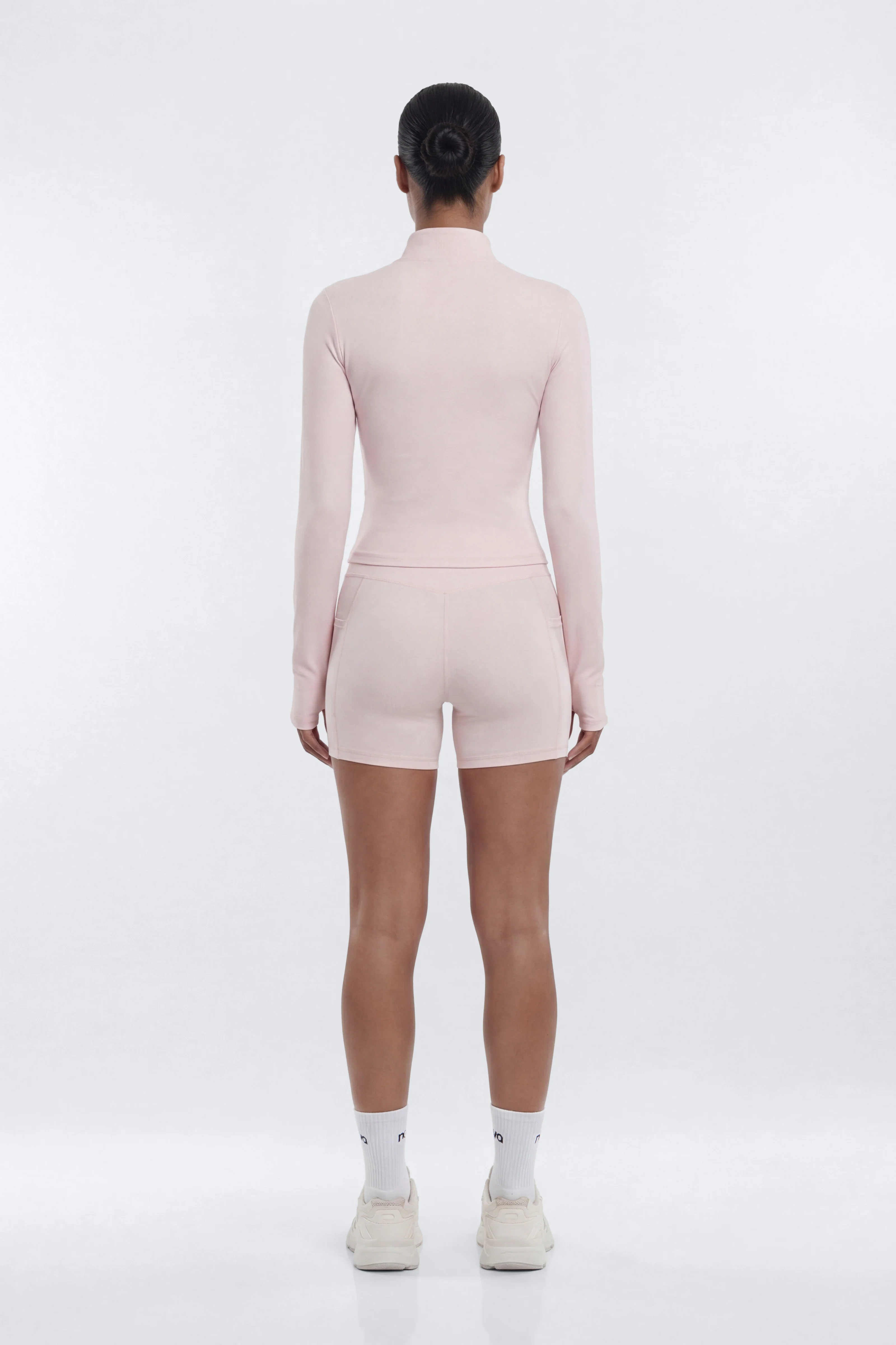 CloudForm™ High Waist 5″ Side Pocket Biker Short - Pink - Image 3