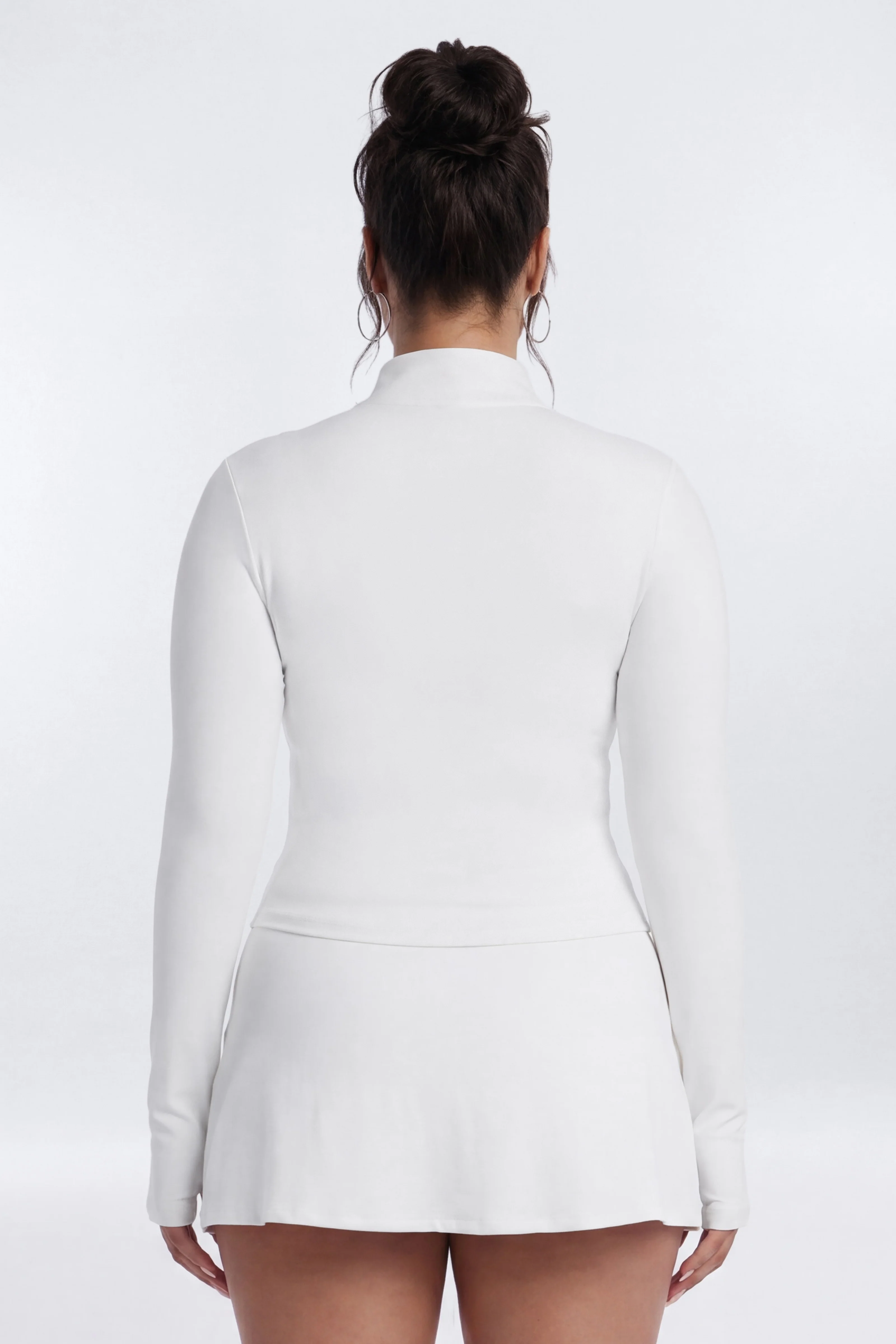 CloudForm™ Long Sleeve Full Zip Jacket - Bright White - Image 8