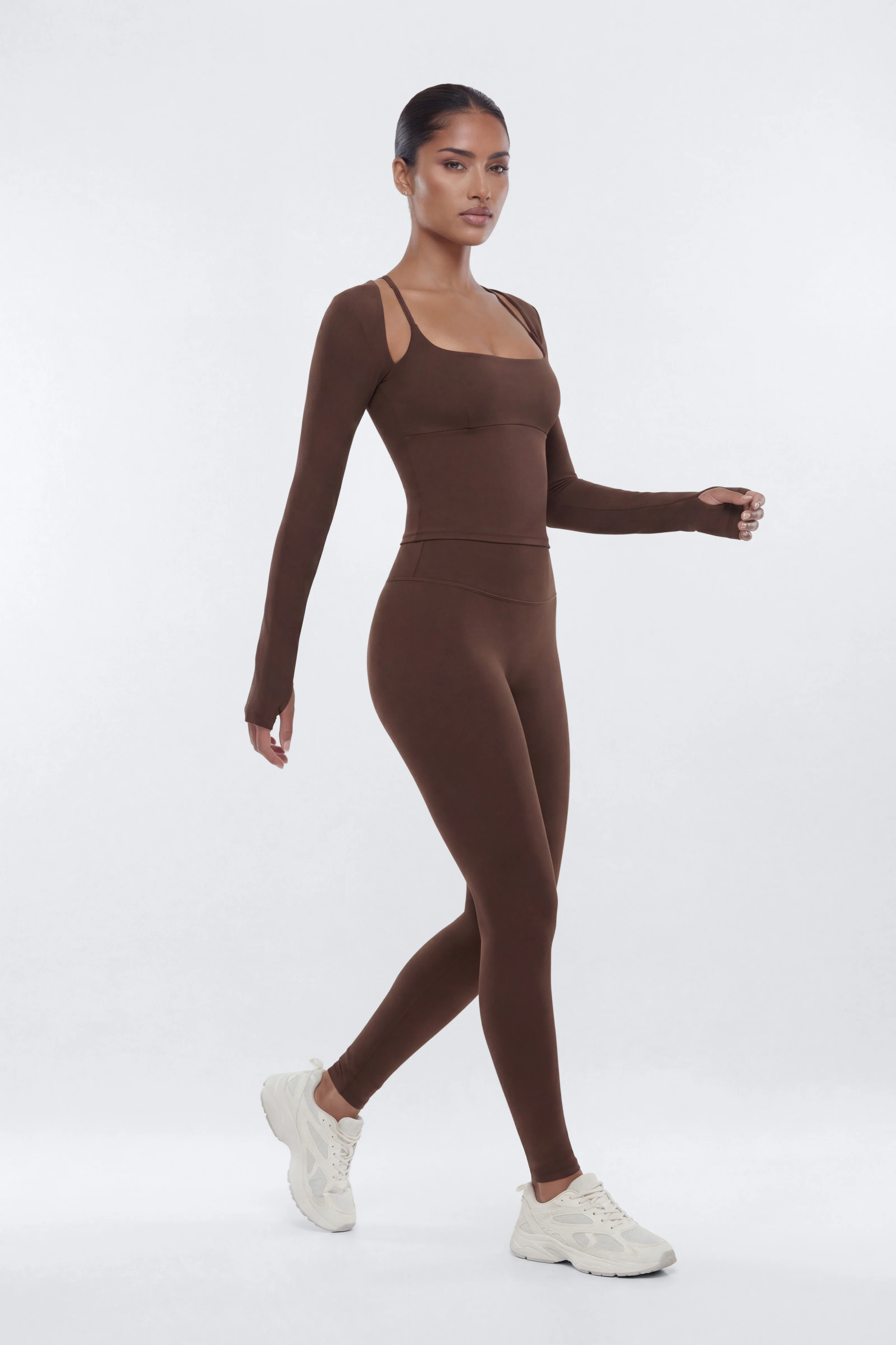 CloudForm™ Long Sleeve Shrug - Brown - Image 3