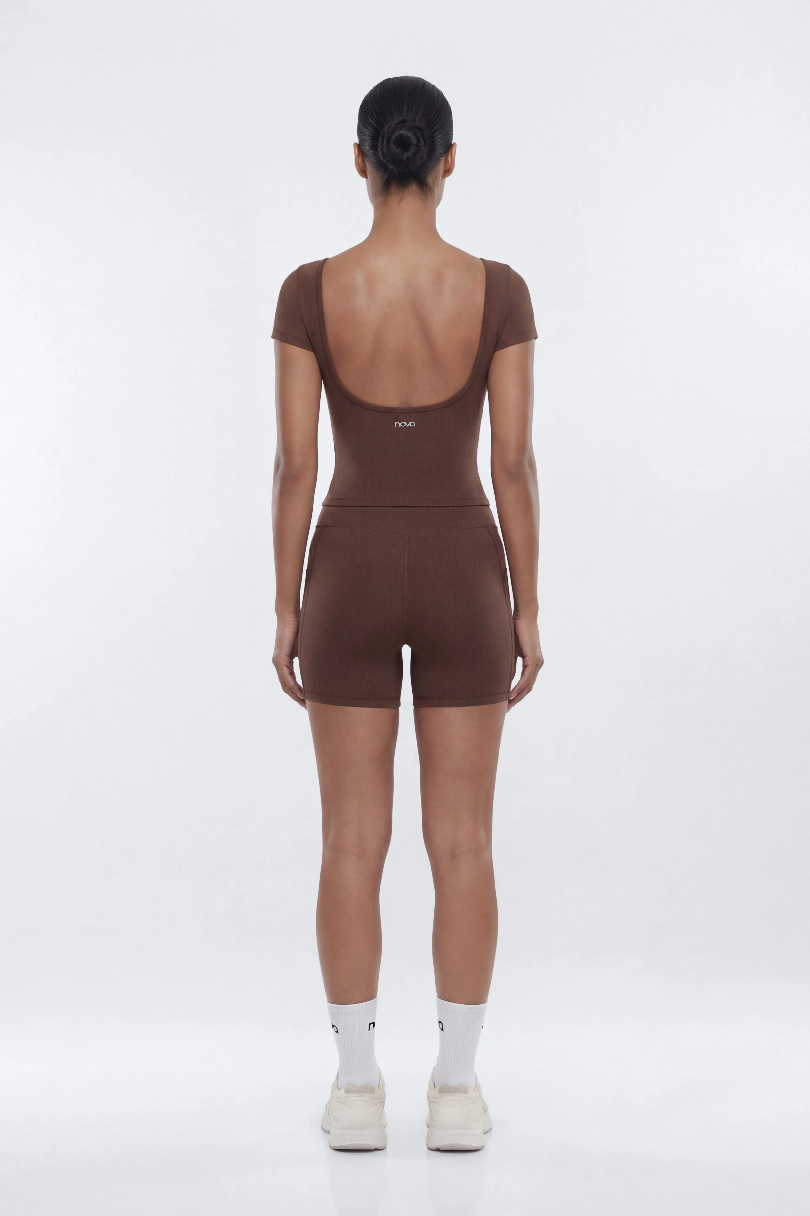 CloudForm™ Low Back Sports Top - Brown - Image 3