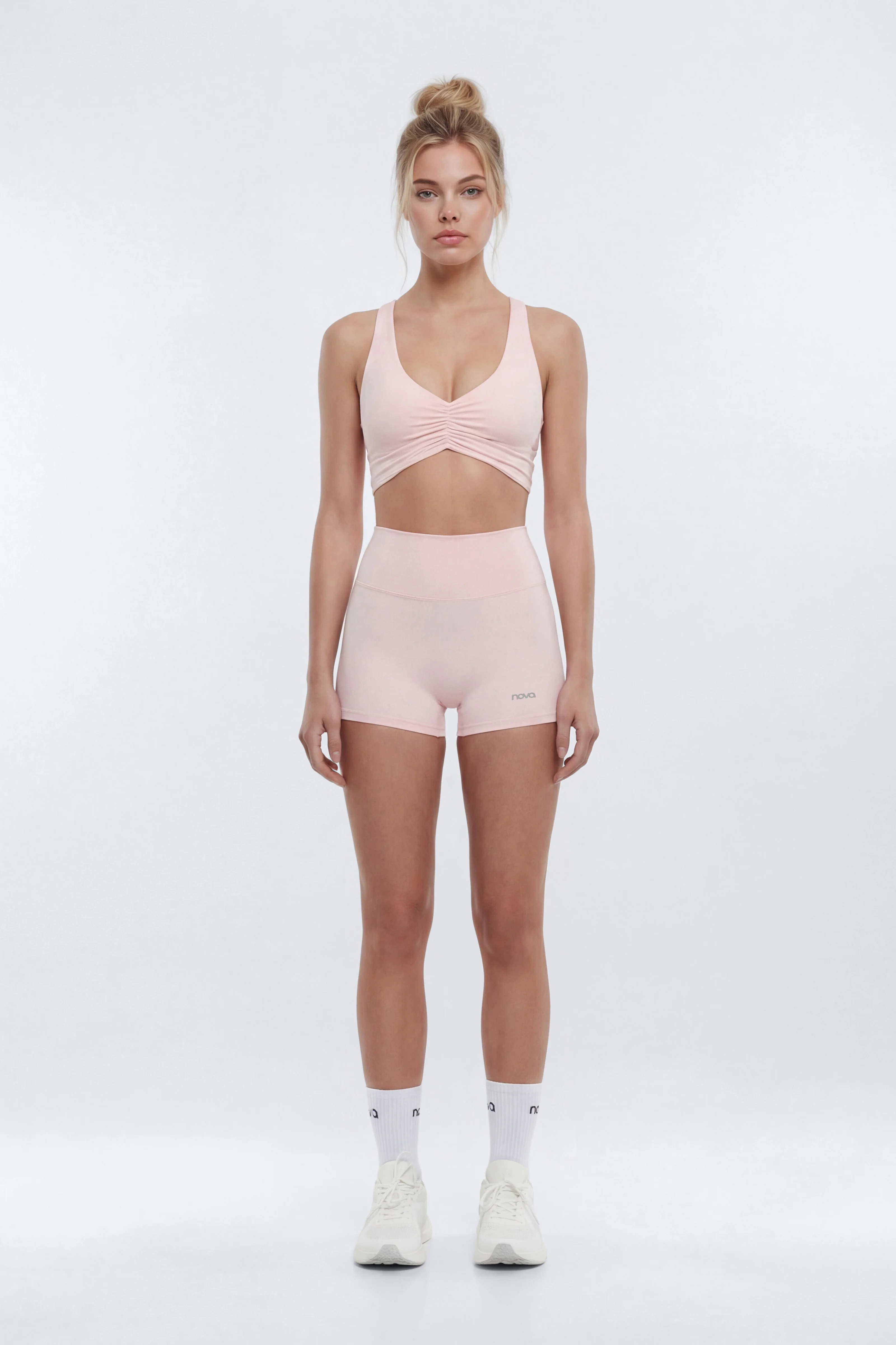 CloudForm™ Ruched Sports Bra - Blush - Image 3