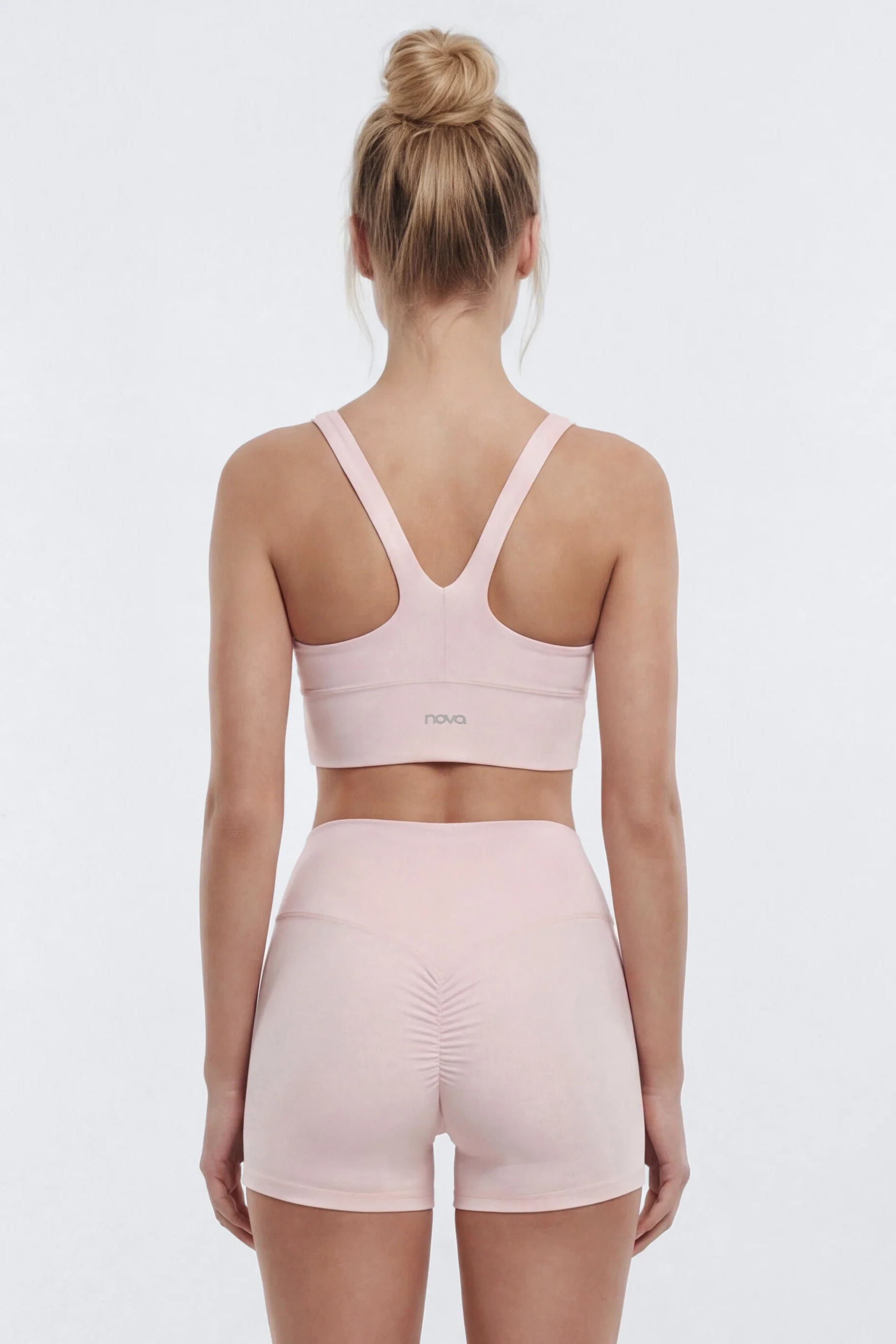 CloudForm™ Ruched Sports Bra - Blush - Image 4