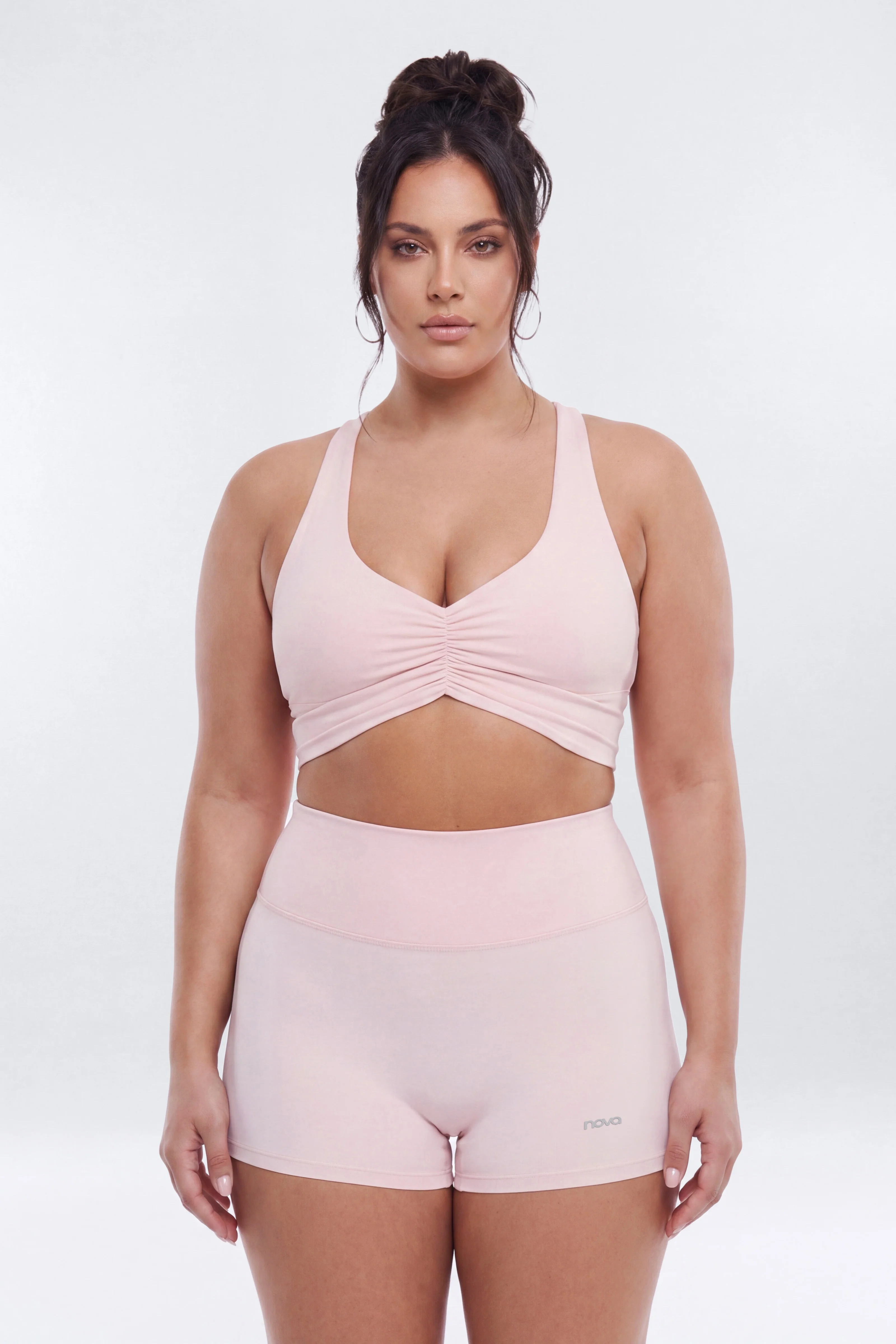 CloudForm™ Ruched Sports Bra - Blush - Image 6