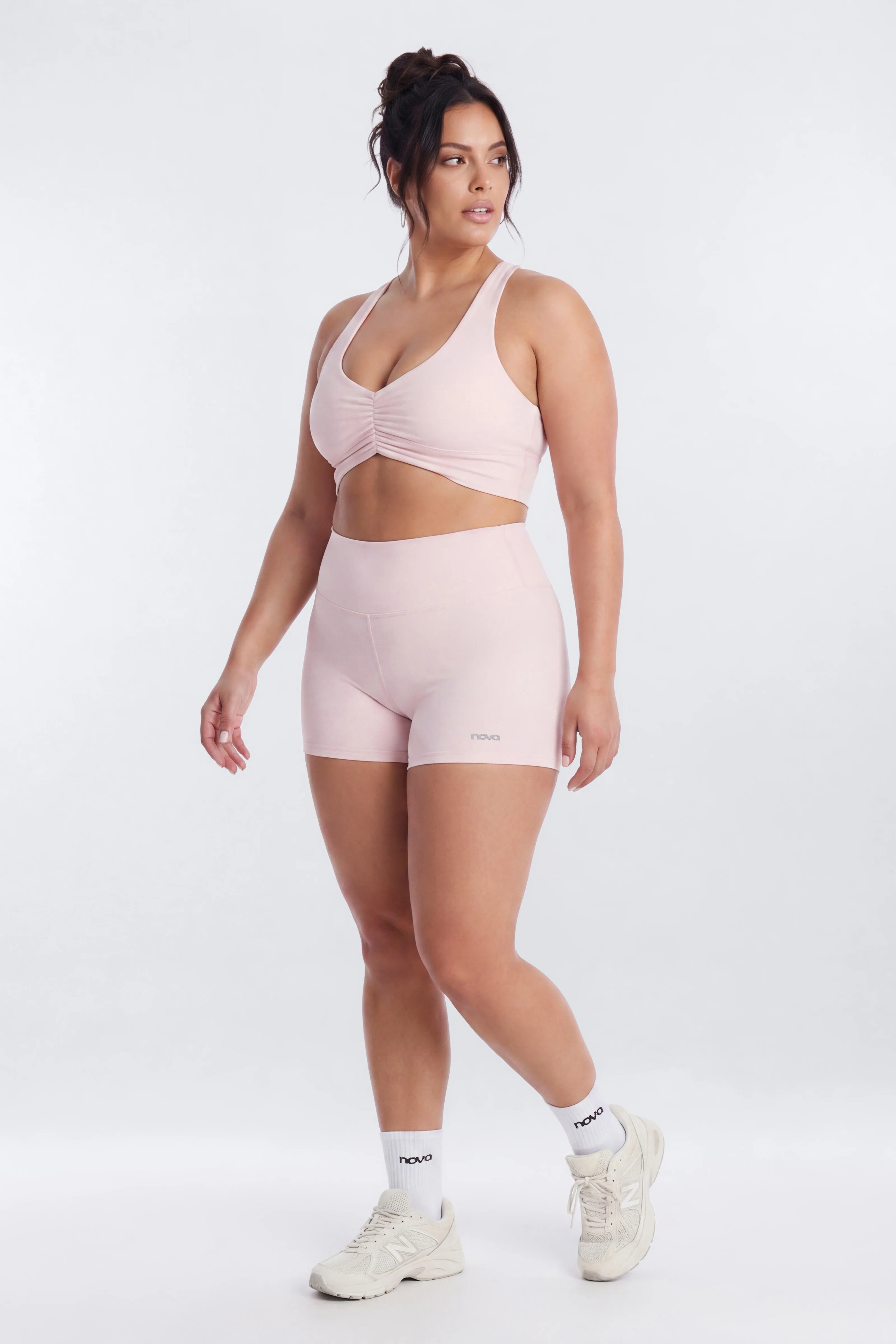 CloudForm™ Ruched Sports Bra - Blush - Image 7