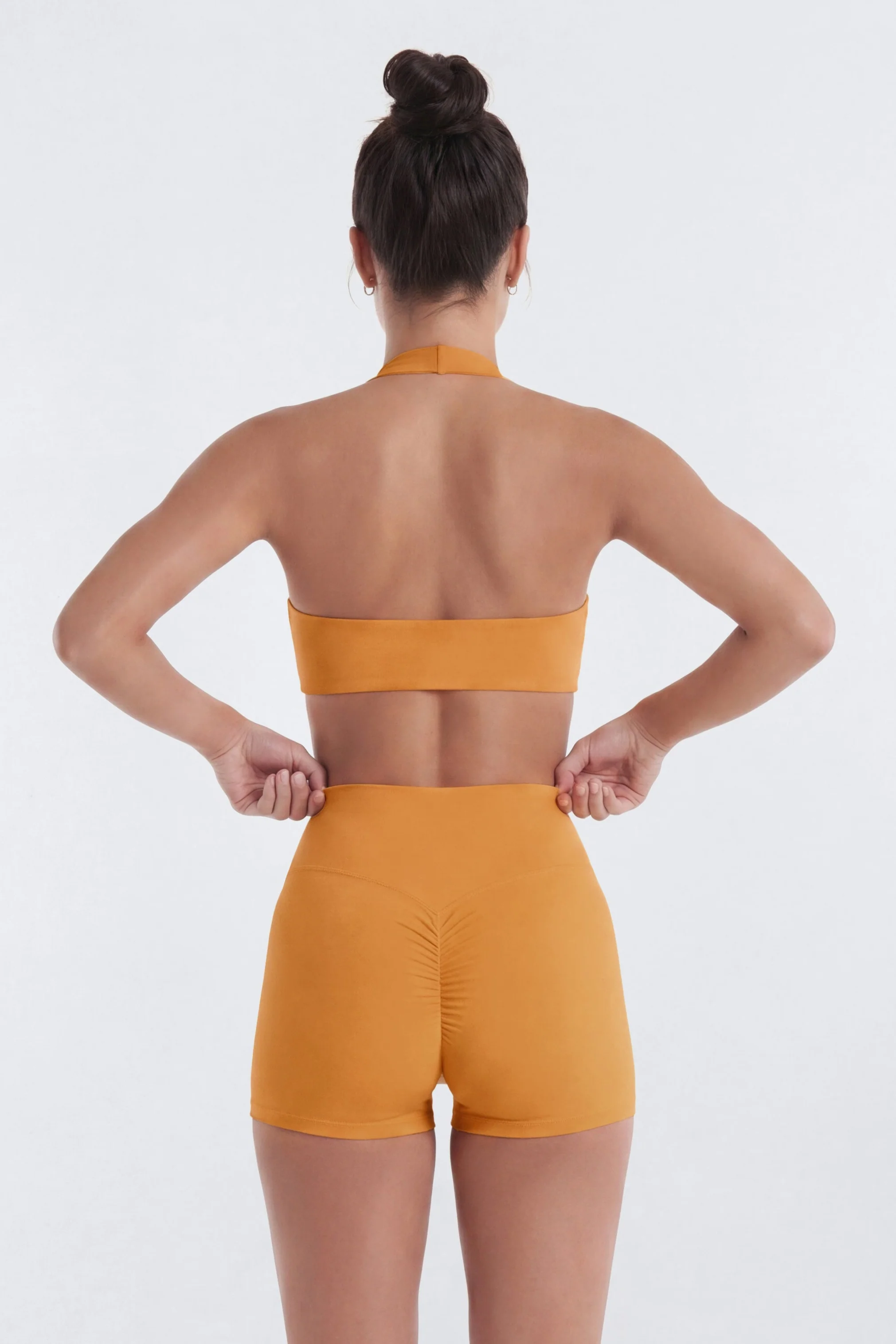 CloudForm™ Scoop Neck Active Halter Top - Tangerine - Image 4