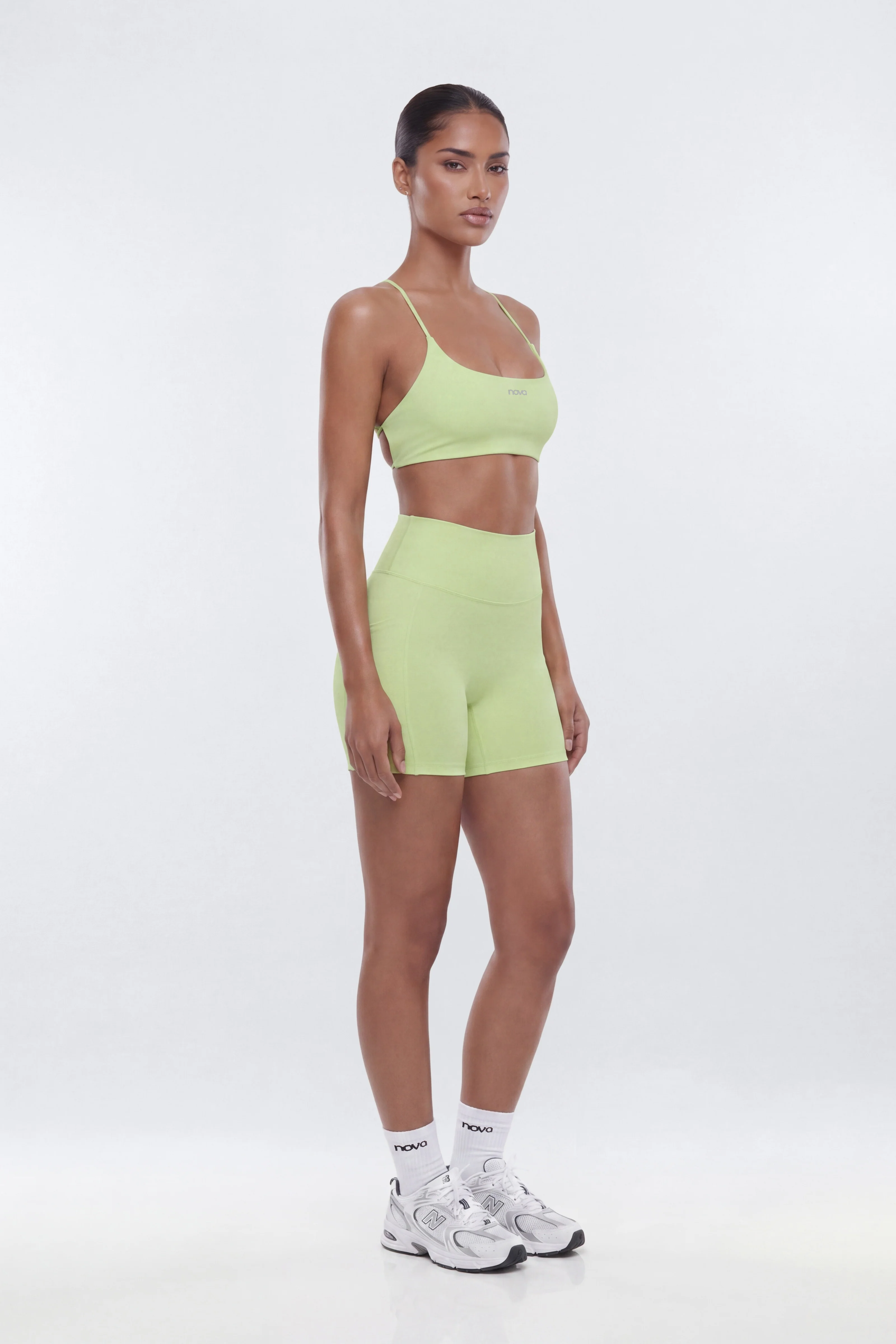 CloudForm™ Strappy Back Sports Bra - Pistachio - Image 3