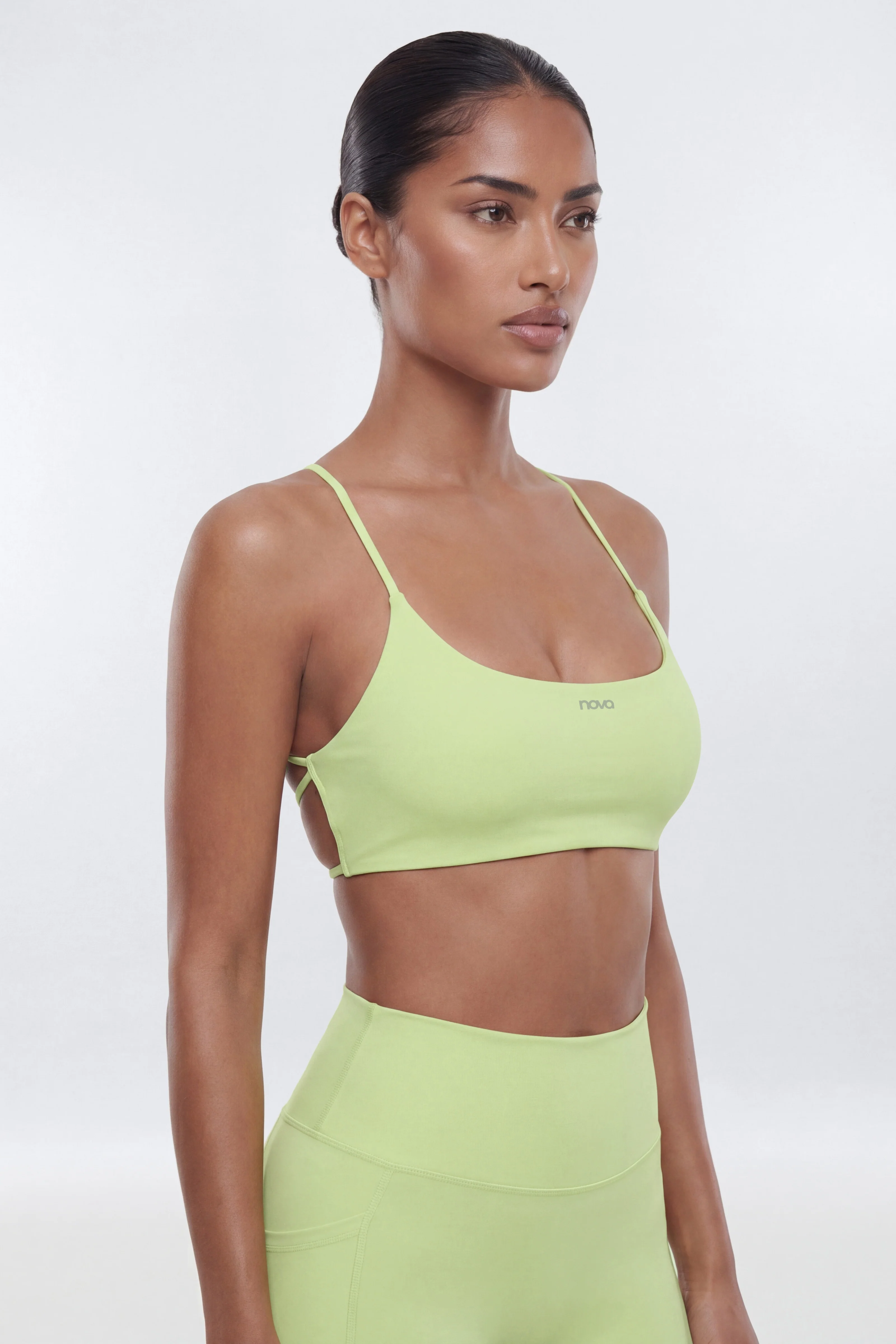 CloudForm™ Strappy Back Sports Bra - Pistachio - Image 4
