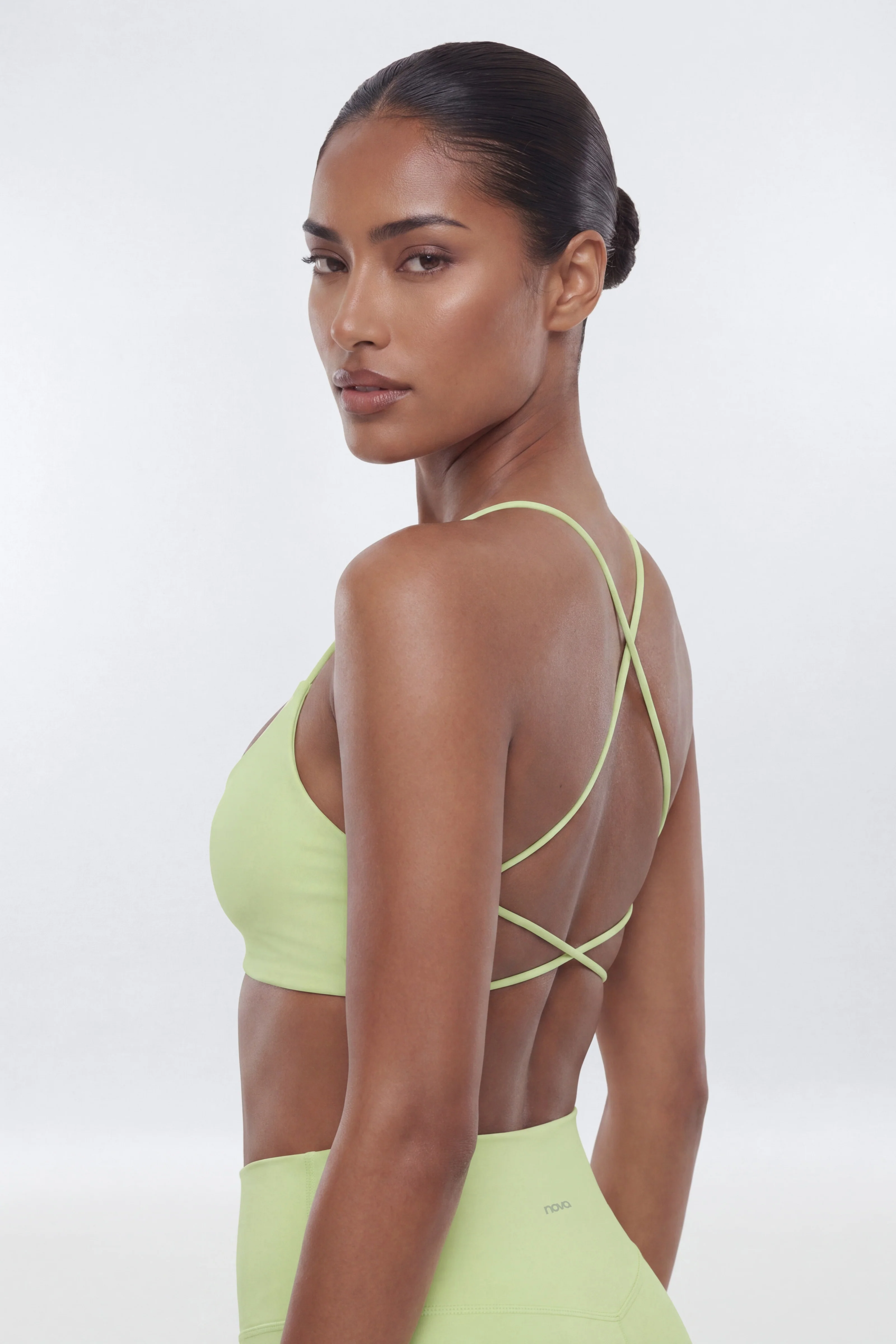 CloudForm™ Strappy Back Sports Bra - Pistachio - Image 5