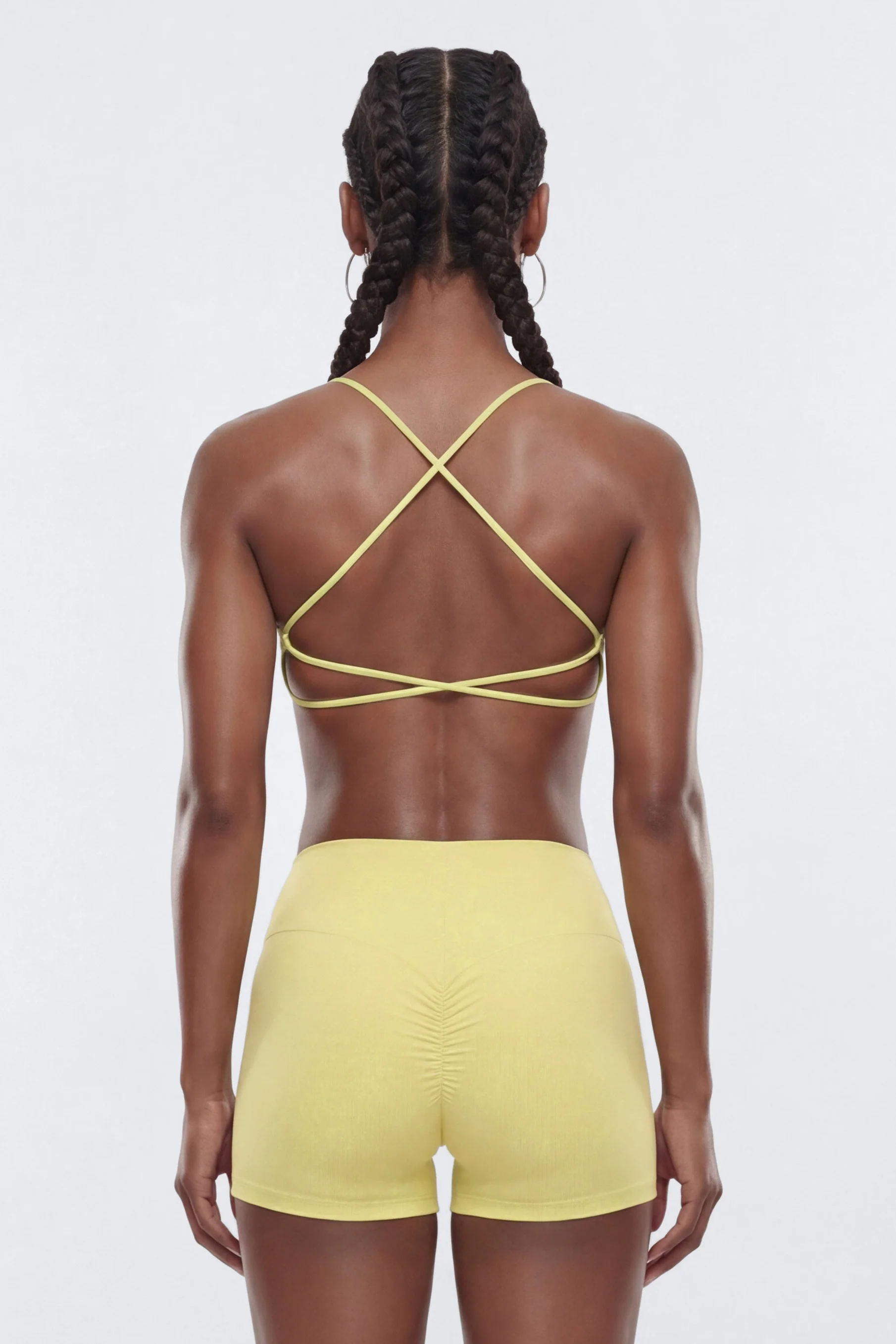 CloudForm™ Strappy Back Sports Bra - Yellow - Image 3