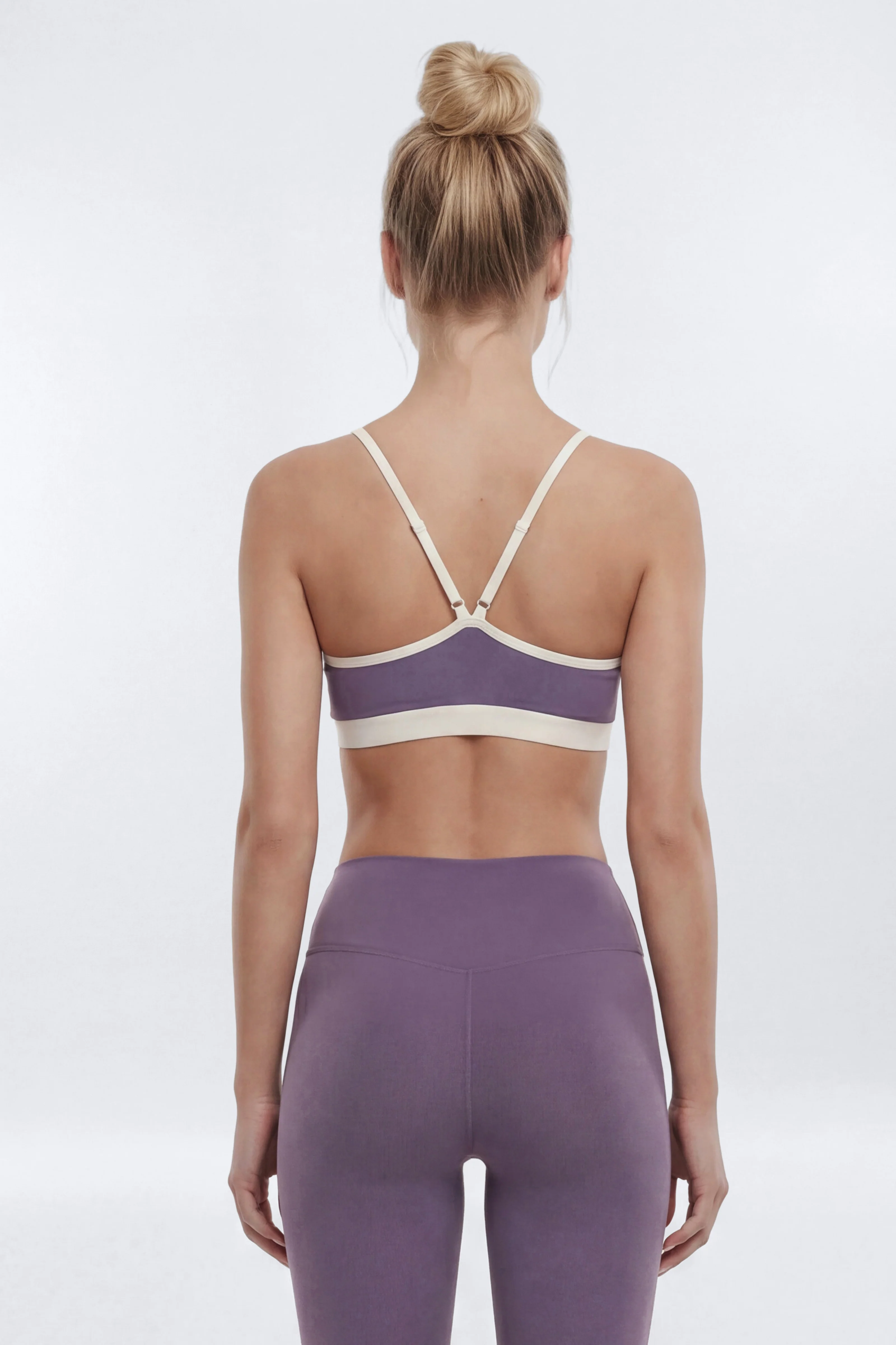 CloudForm™ V Front Contrast Sports Bra - Iris - Image 4