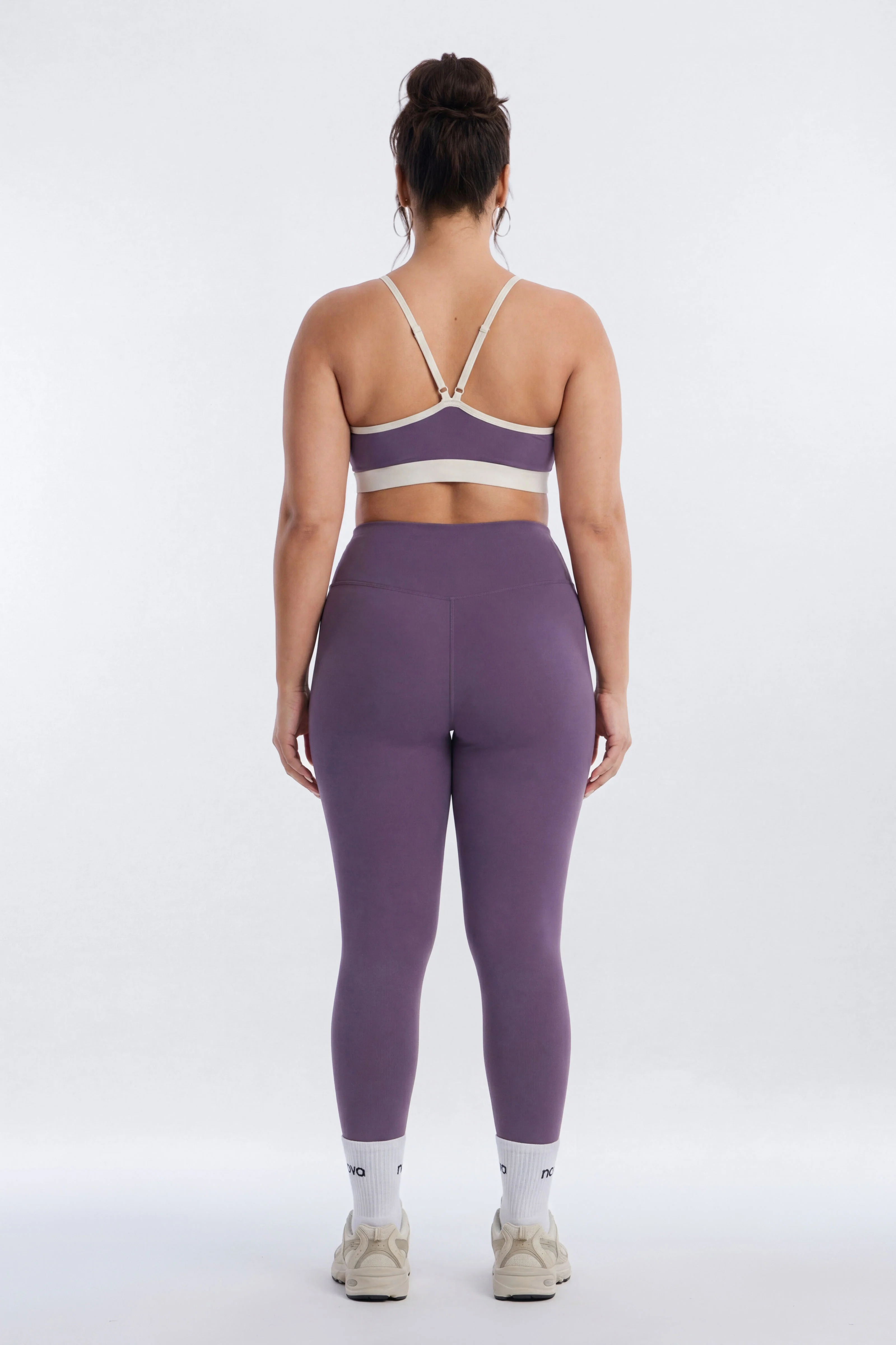 CloudForm™ V Front Contrast Sports Bra - Iris - Image 8