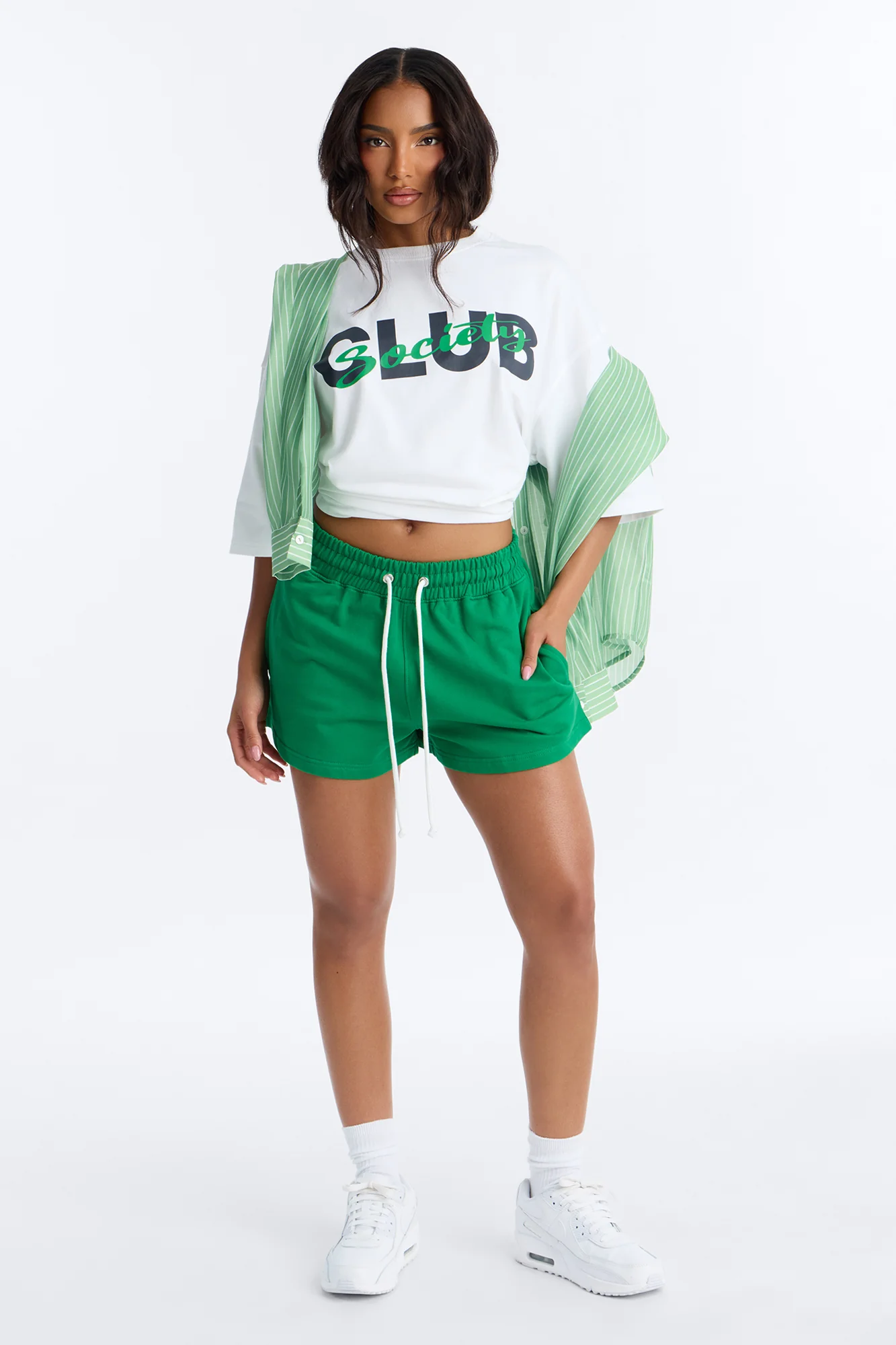 Club Society Short Set - Green/combo