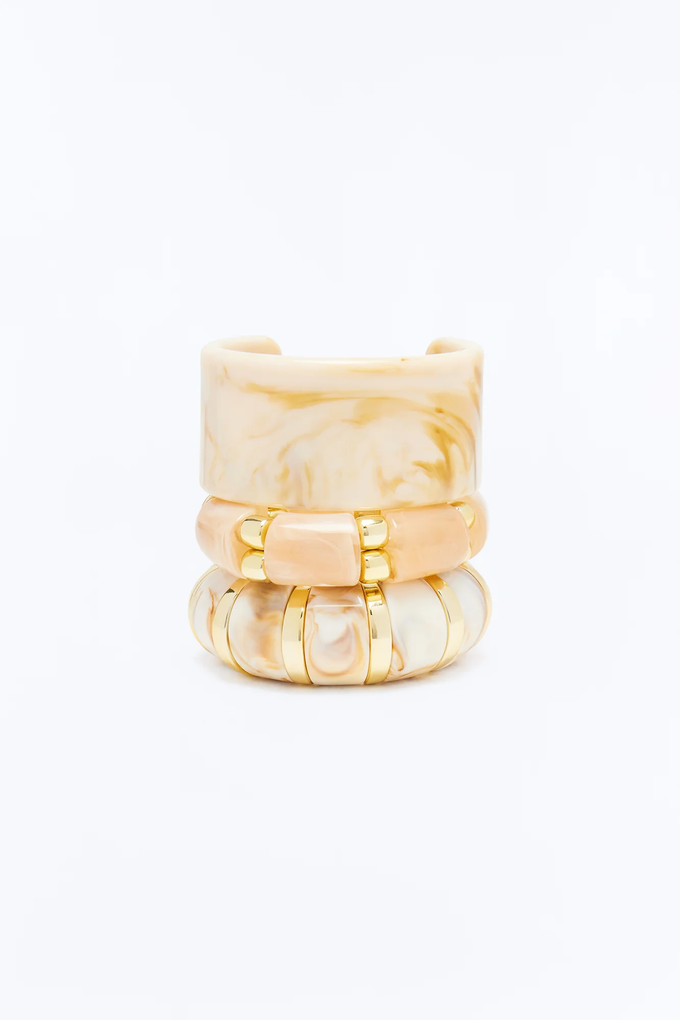 Coast To Coast 3 Piece Bracelet Set - Ivory/combo - Image 3