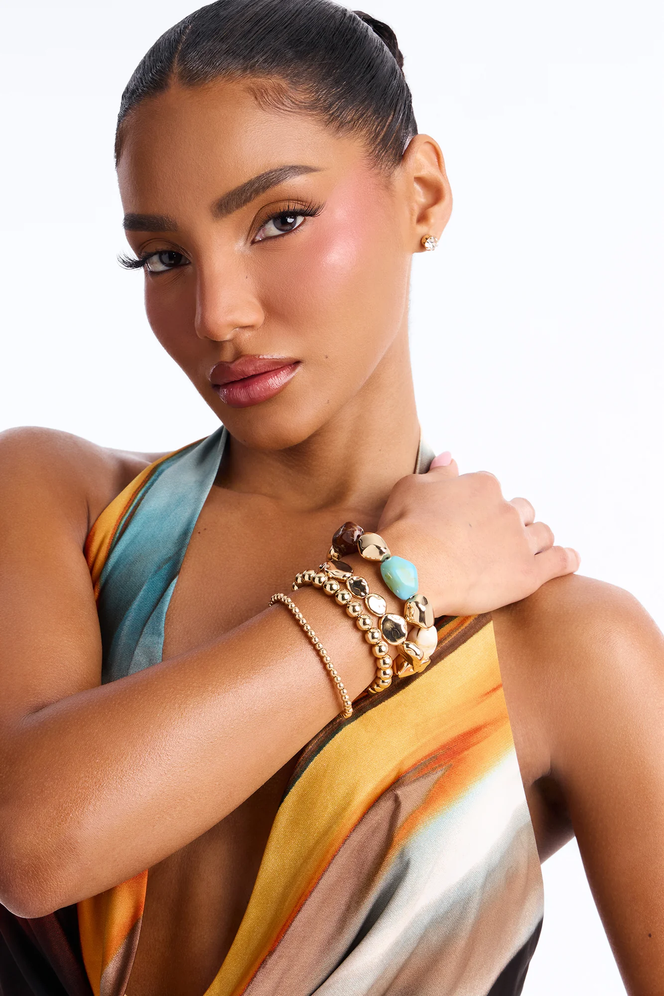 Coast To Coast 4 Piece Bracelet Set - Gold/Multi - Image 2