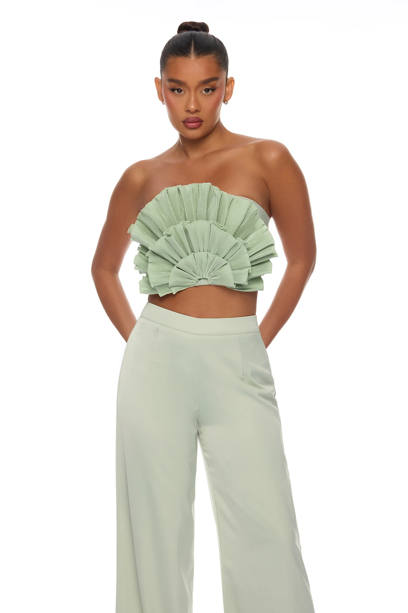 Coast To Coast Pant Set - Sage - Image 2