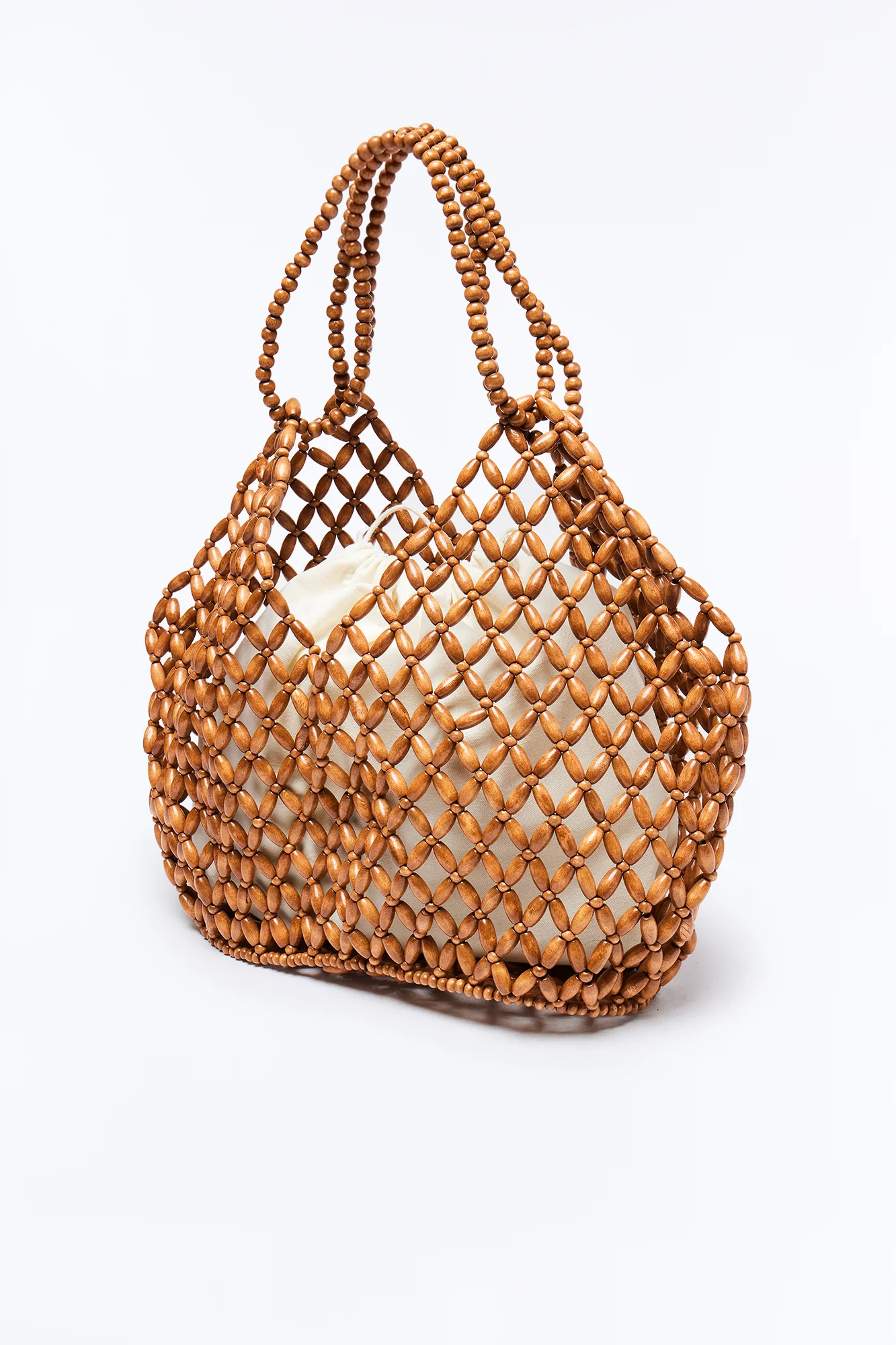 Coastal Escape Beaded Shoulder Handbag - Brown - Image 2