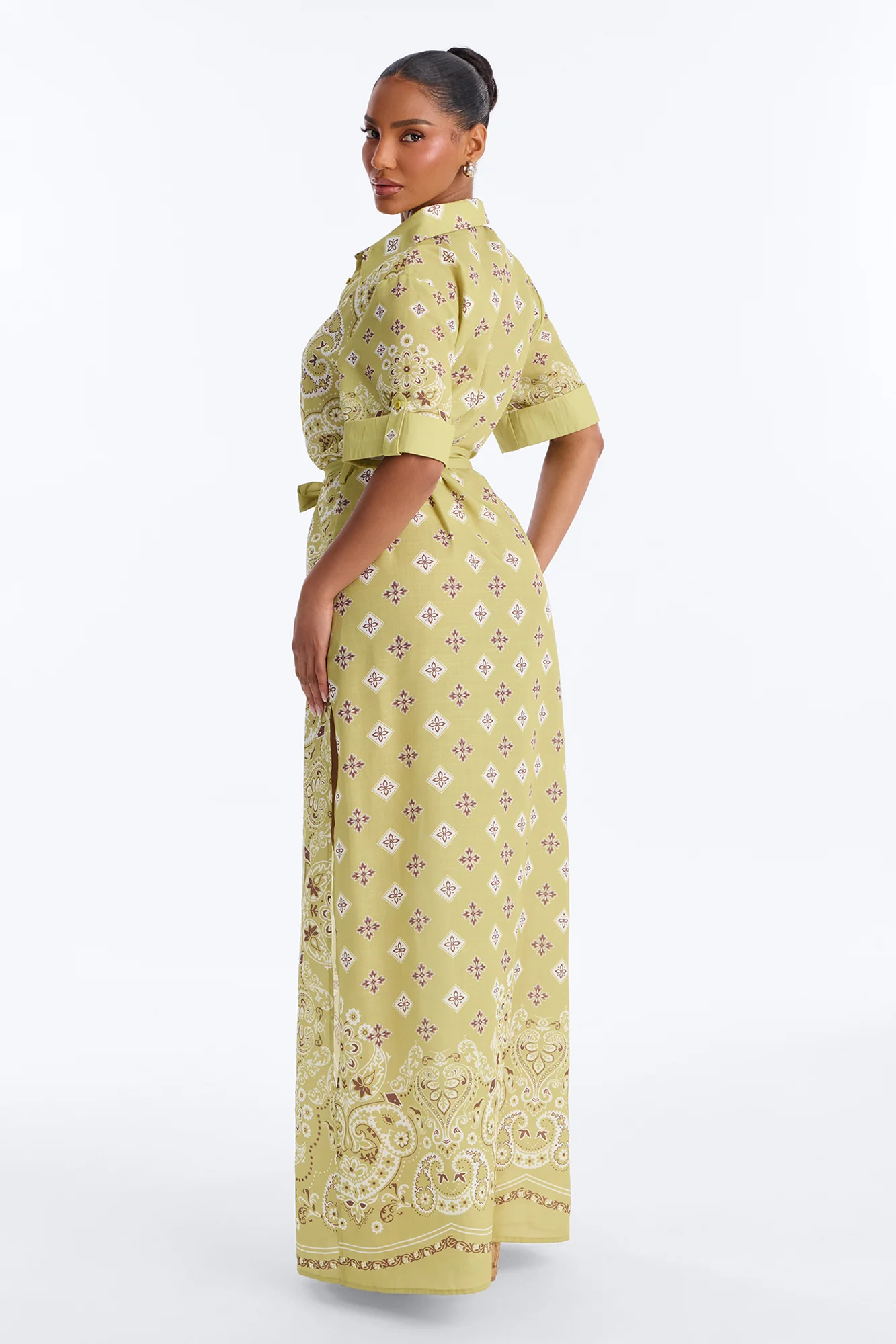 Coastal Mindset Paisley Maxi Dress - Green/combo - Image 4