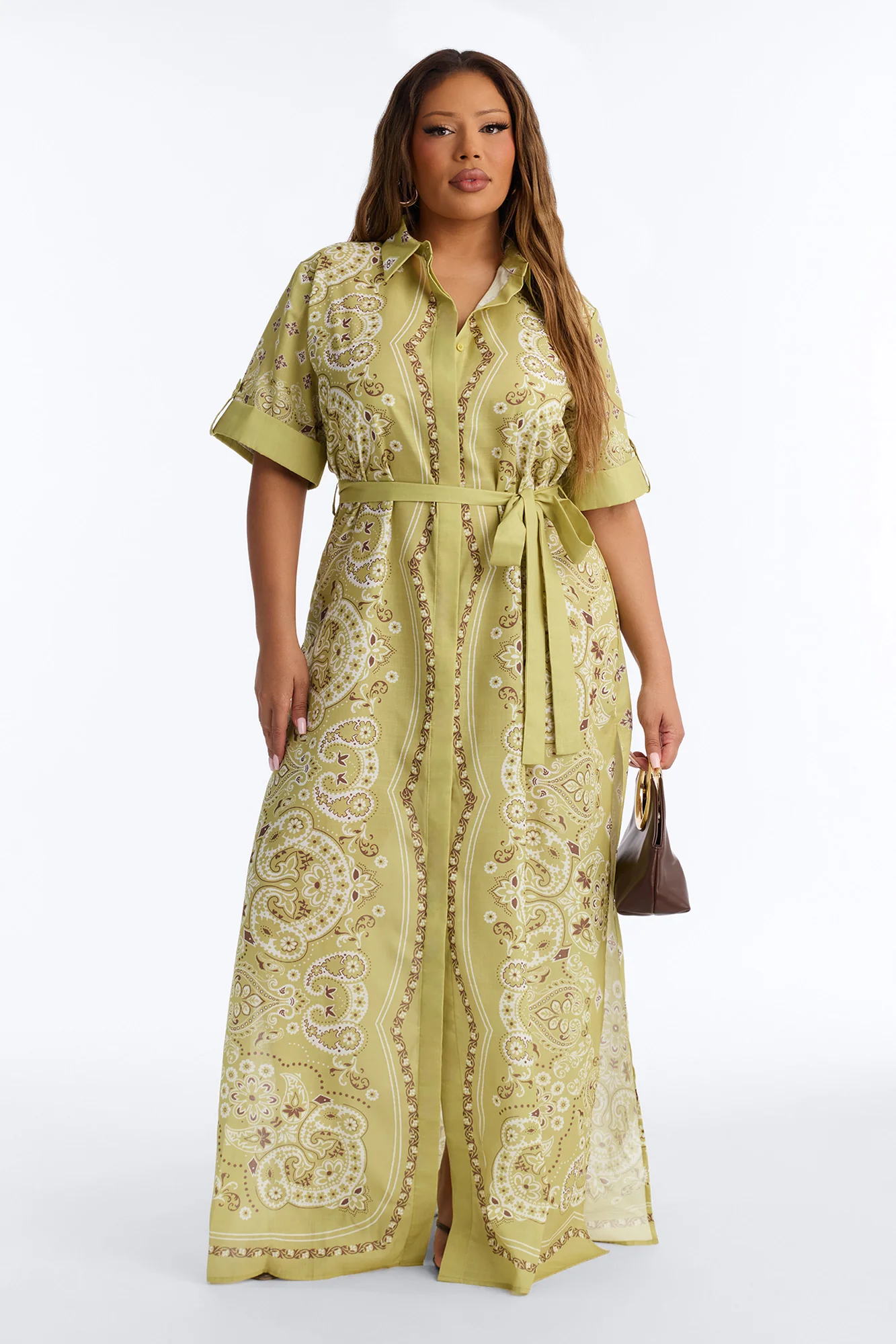Coastal Mindset Paisley Maxi Dress - Green/combo - Image 5
