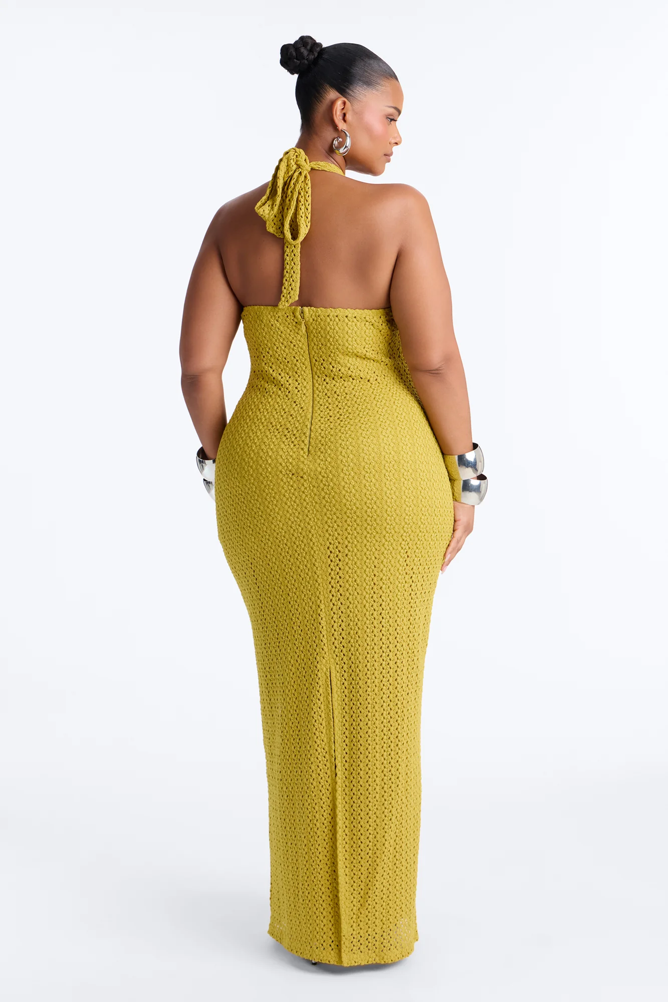 Coastal Moves Crochet Maxi Dress - Chartreuse - Image 8