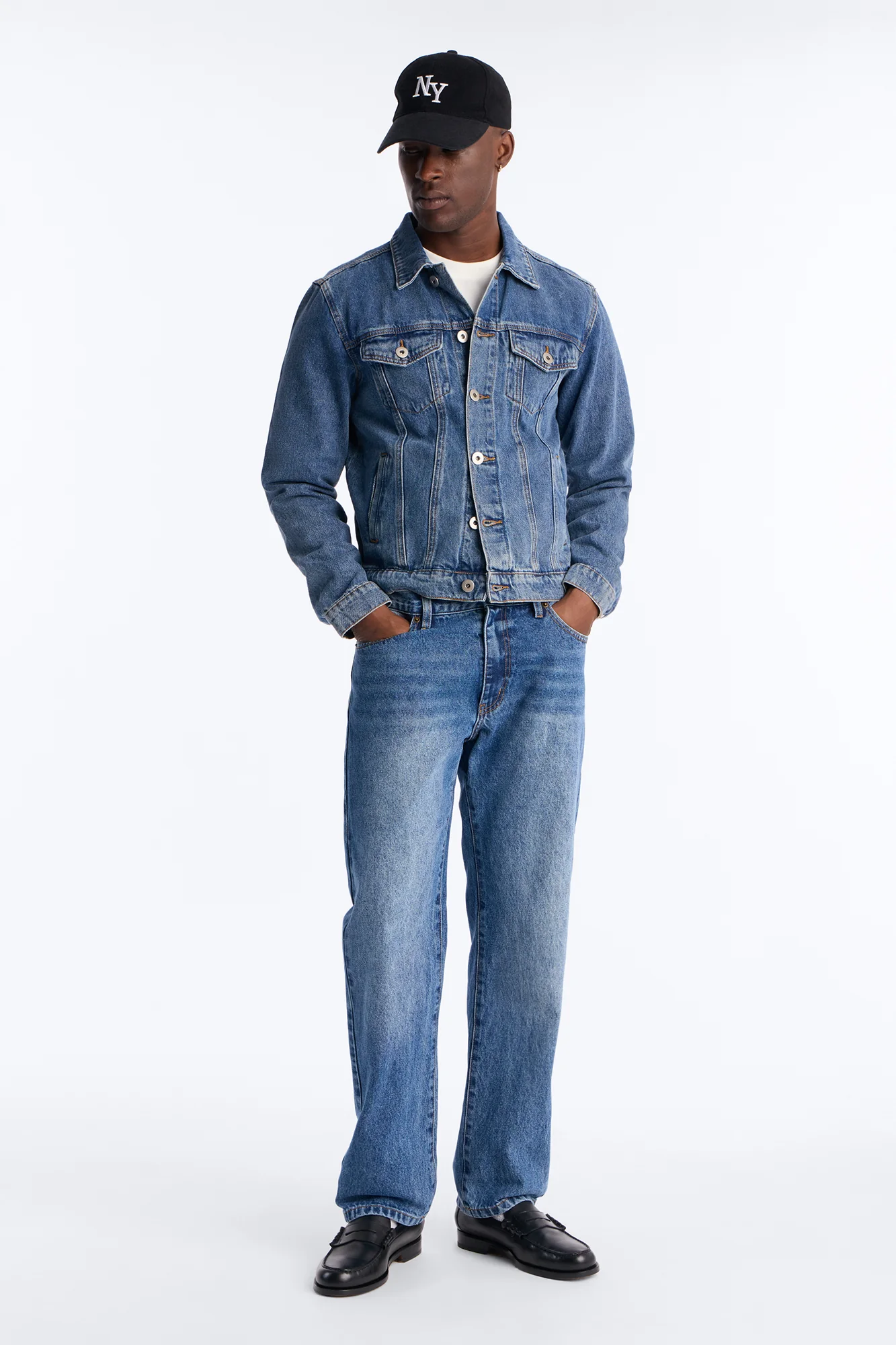 Cobain Denim Jacket - Medium Blue Wash - Image 2