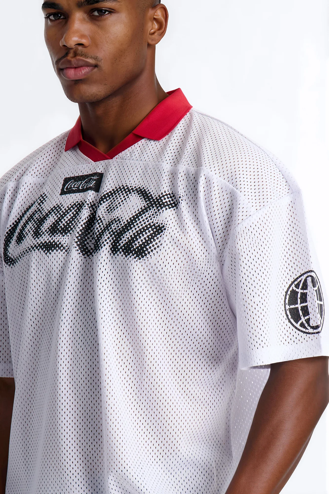 Coca Cola 86 Johnny Collar Soccer Jersey - White - Image 3