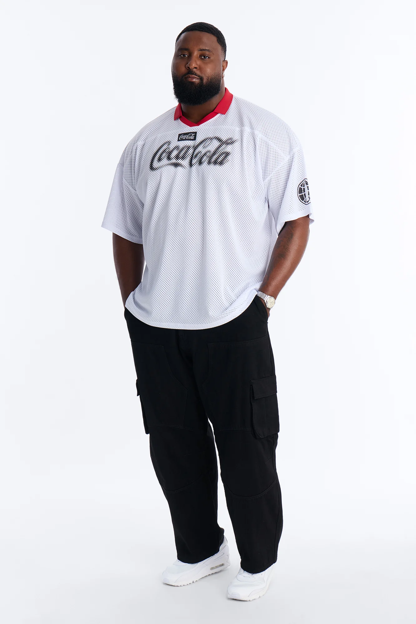 Coca Cola 86 Johnny Collar Soccer Jersey - White - Image 6
