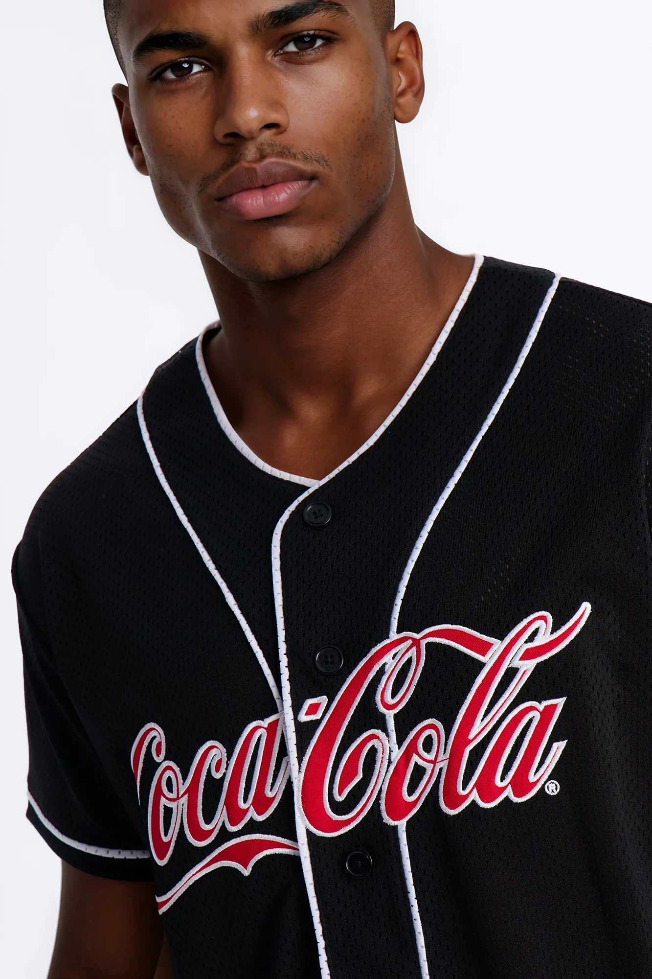 Coca Cola Patch Baseball Jersey - Black - Image 3