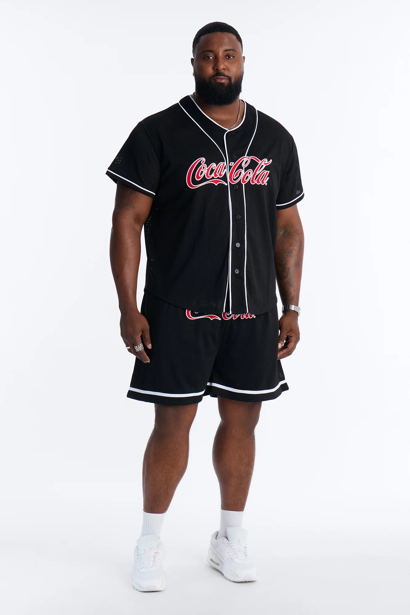 Coca Cola Patch Baseball Jersey - Black - Image 6