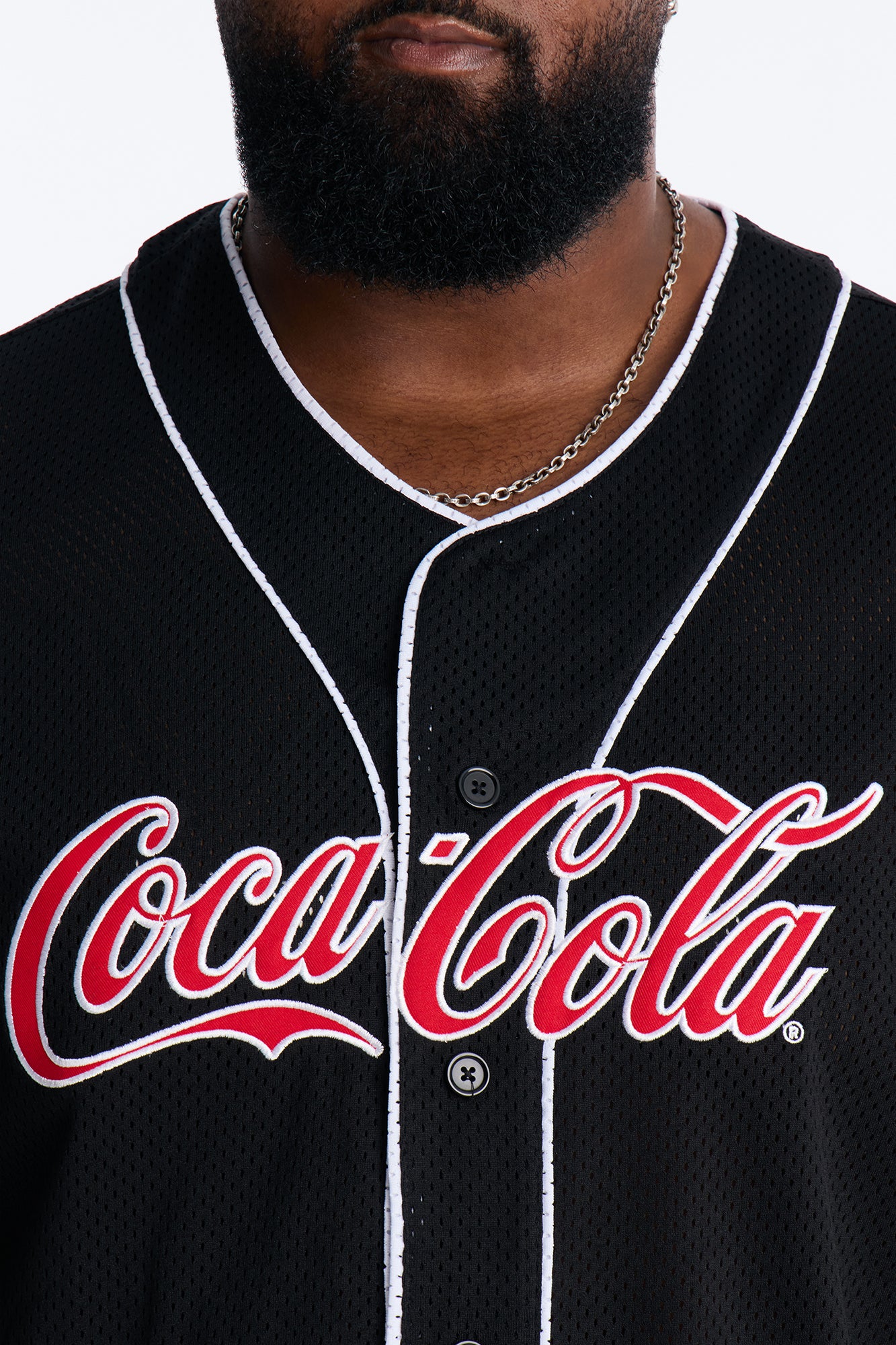Coca Cola Patch Baseball Jersey - Black - Image 7